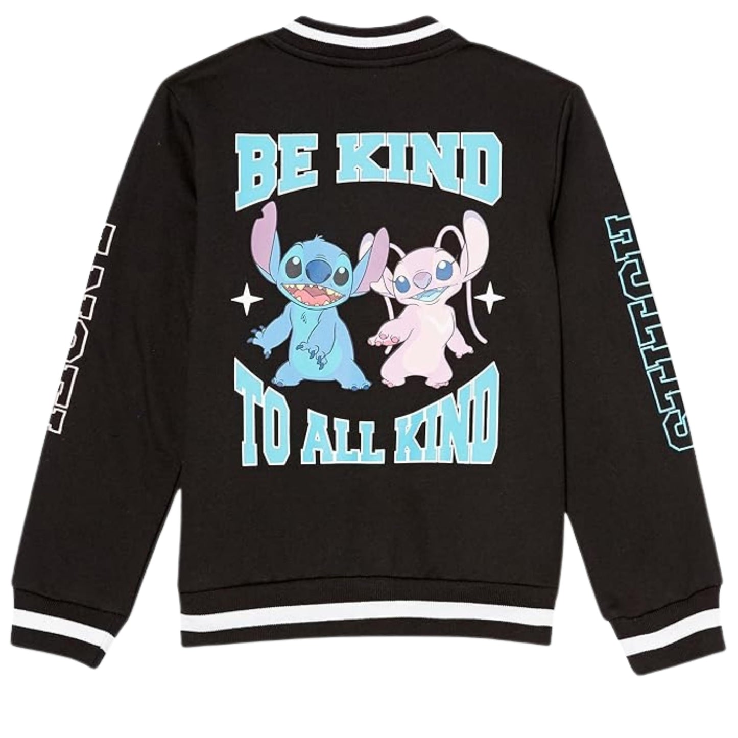 Disney Lilo,Stitch and Angel Varsity Bomber Jacket - Little and Big Girl Sizes 4-16