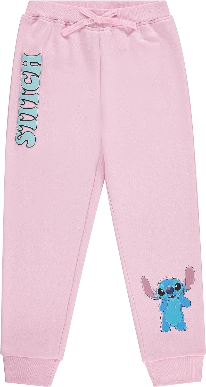 Disney Girls Lilo and Stitch Jogger Sweatpants with Minnie Mouse & Disney Princesses, Little and Big Girls Sizes 4-16