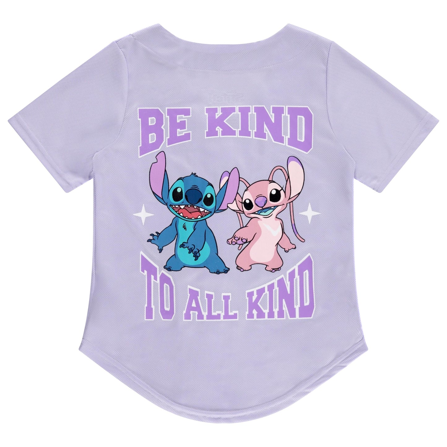 Disney Girls Baseball Jersey T-Shirt with Lilo & Stitch and Mickey Mouse- Girls Sizes 4-16 Hot Pink