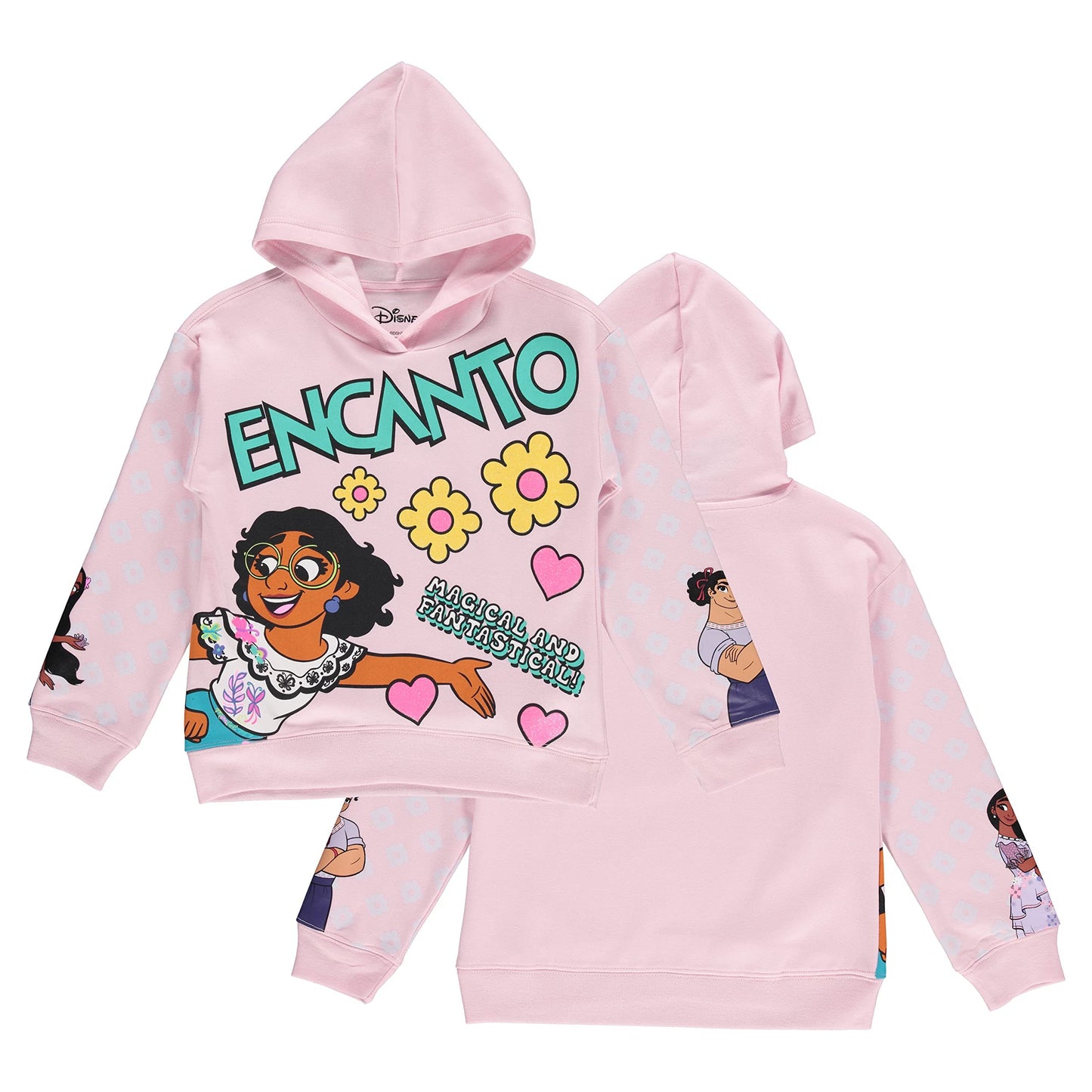 Disney Girls Encanto Hoodie - Mirabel, Isabela and Luisa - Sizes 4-16