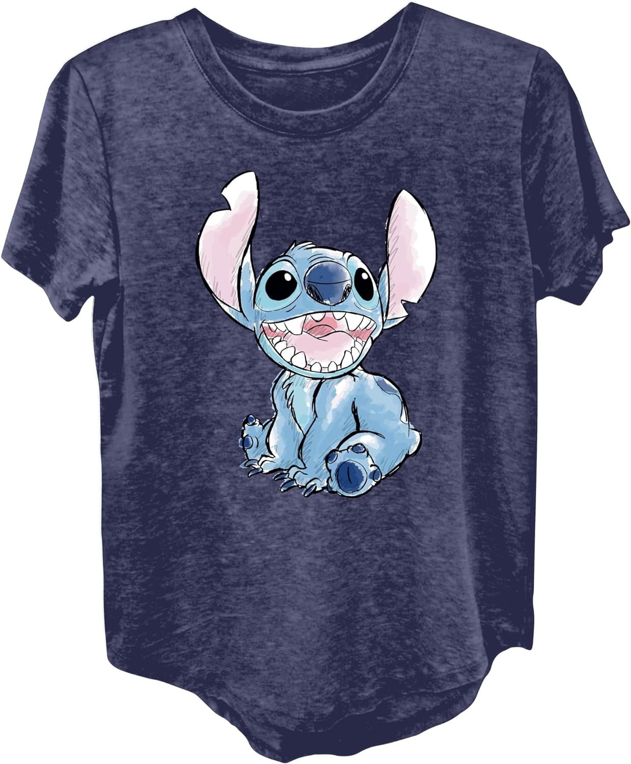 Disney Junior Lilo and Stitch Short Sleeve T-Shirt- Junior Ladies Sizes XS-3XL