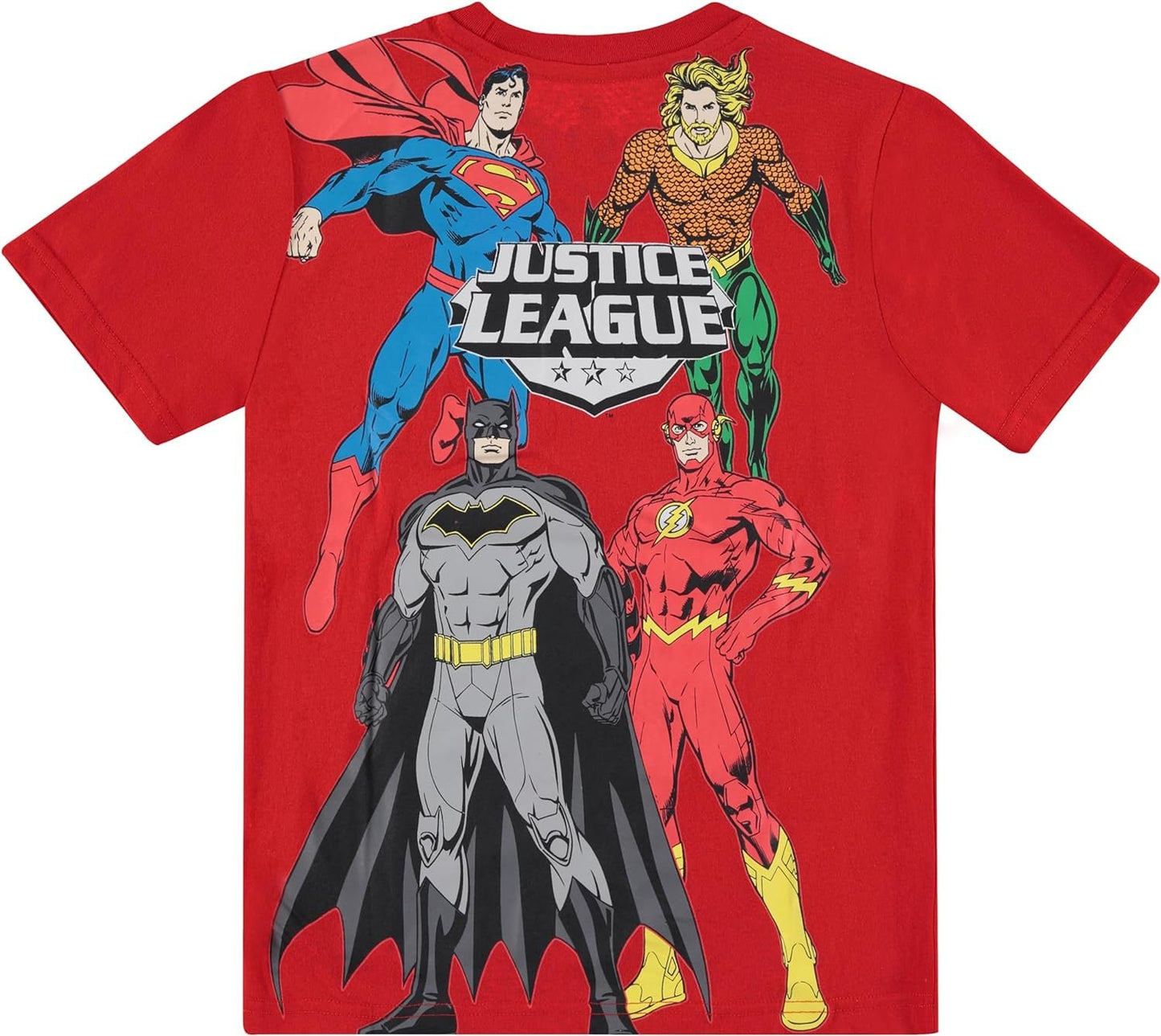 Justice League Boy's T-Shirt and Shorts Bundle Set- Little and Big Boys Superman,Batman Sizes 4-20