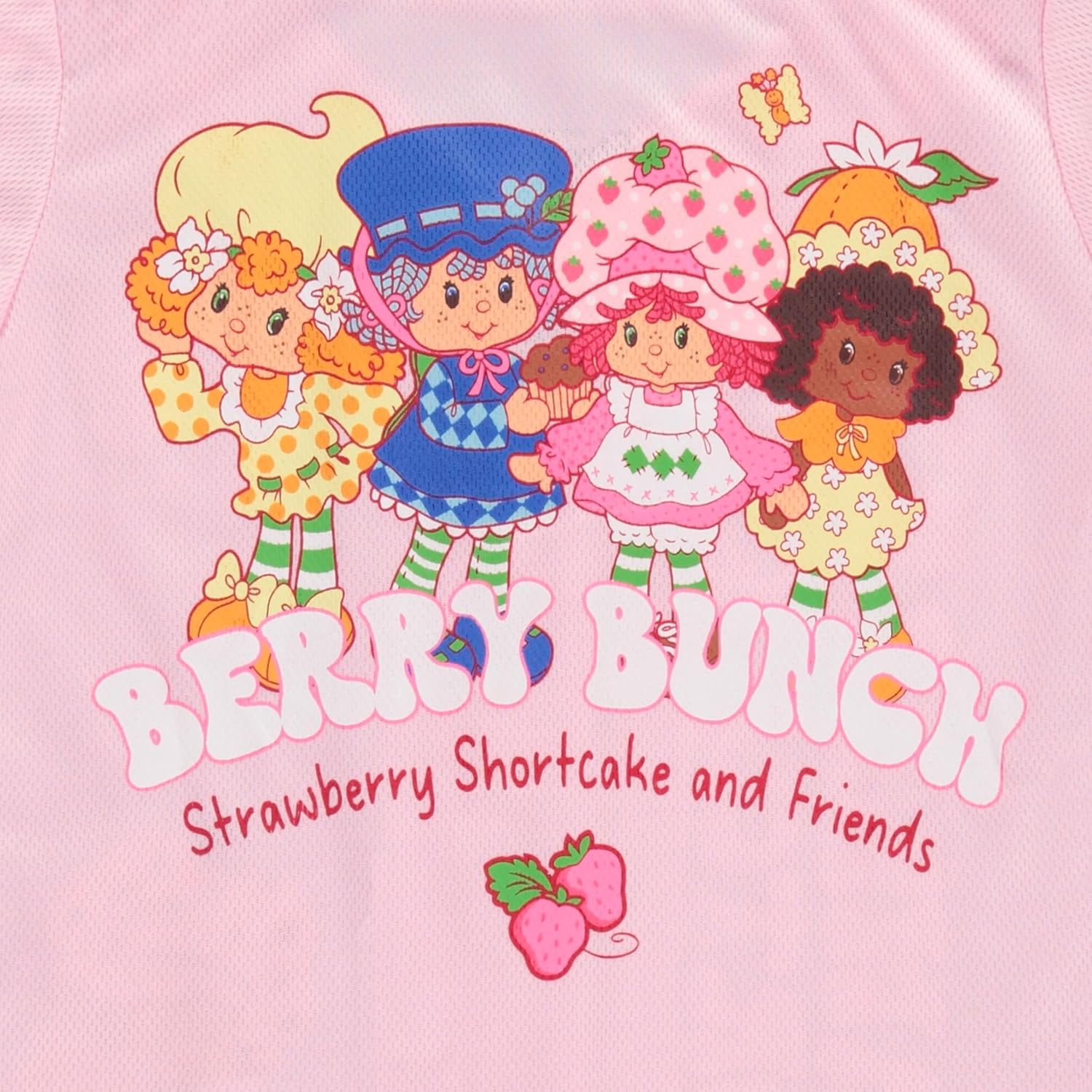 Strawberry Shortcake Girls Baseball Jersey Shirt, Button Front Graphic Top, Kids Sizes 7-16