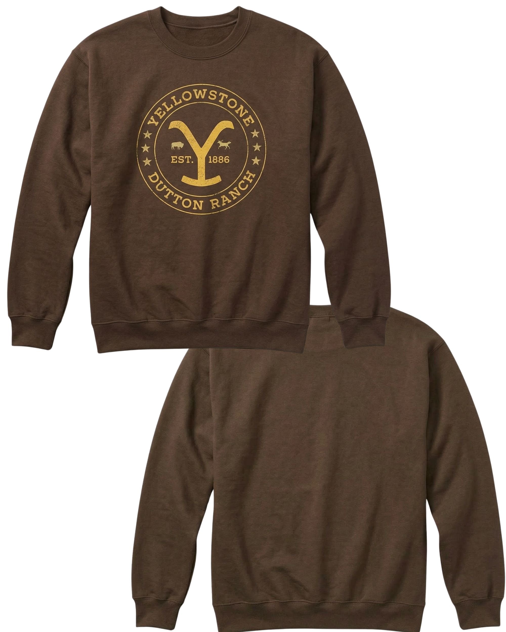 Yellowstone Dutton Ranch Adult Sweatshirt Embroidered Western Graphic Fleece Pullover Hoodie Unisex
