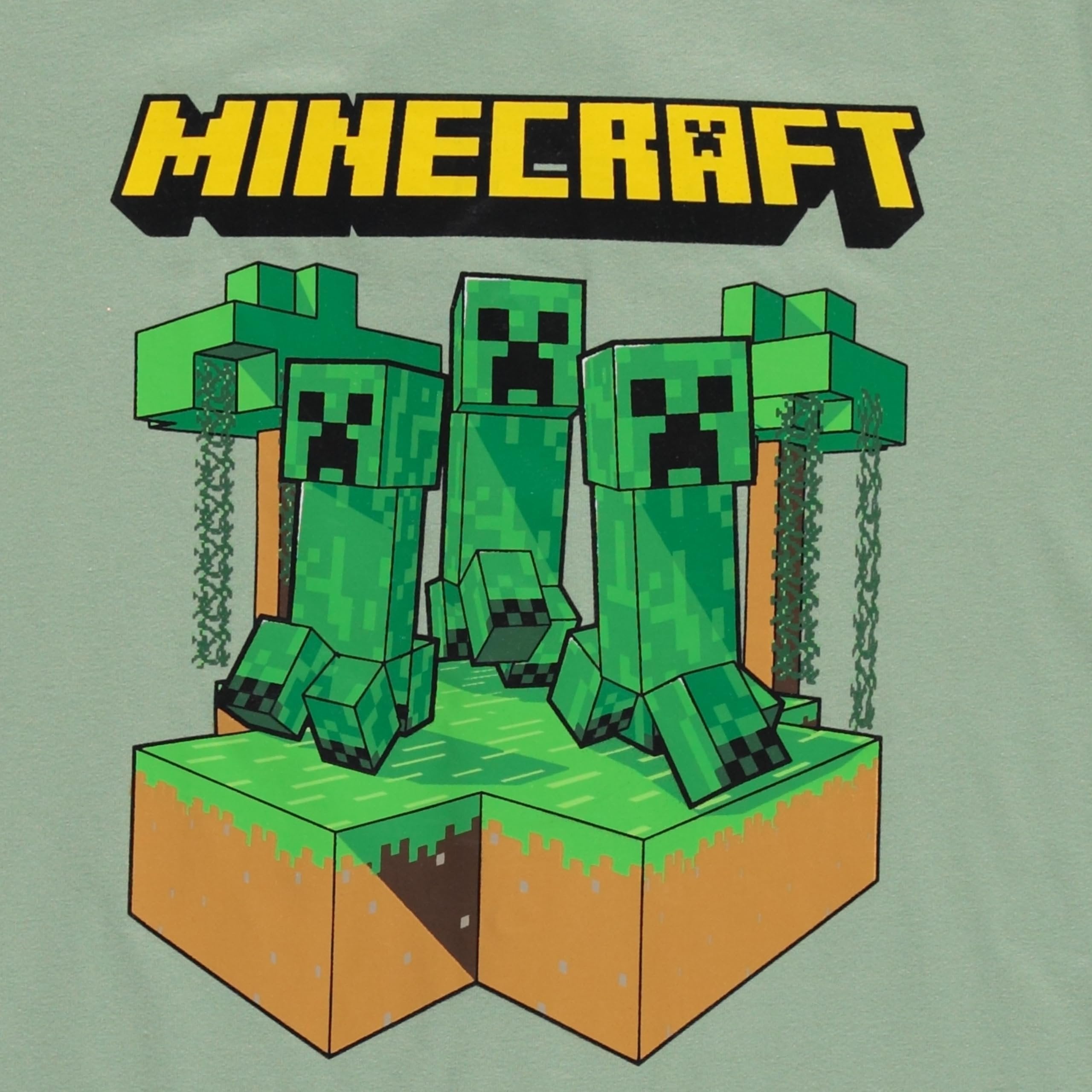 Minecraft Boys Adaptive T-Shirt & Cargo Sweatpants Set, Gaming Clothing Little and Big Boys Sizes