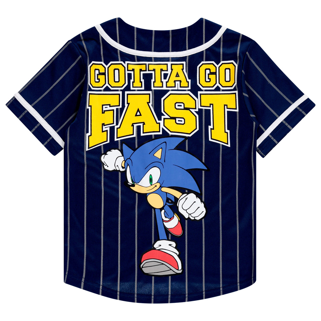 Boys Sonic The Hedgehog Baseball Jersey Shirt and Shorts Clothing Set- Little and Big Boys Sizes 4-20