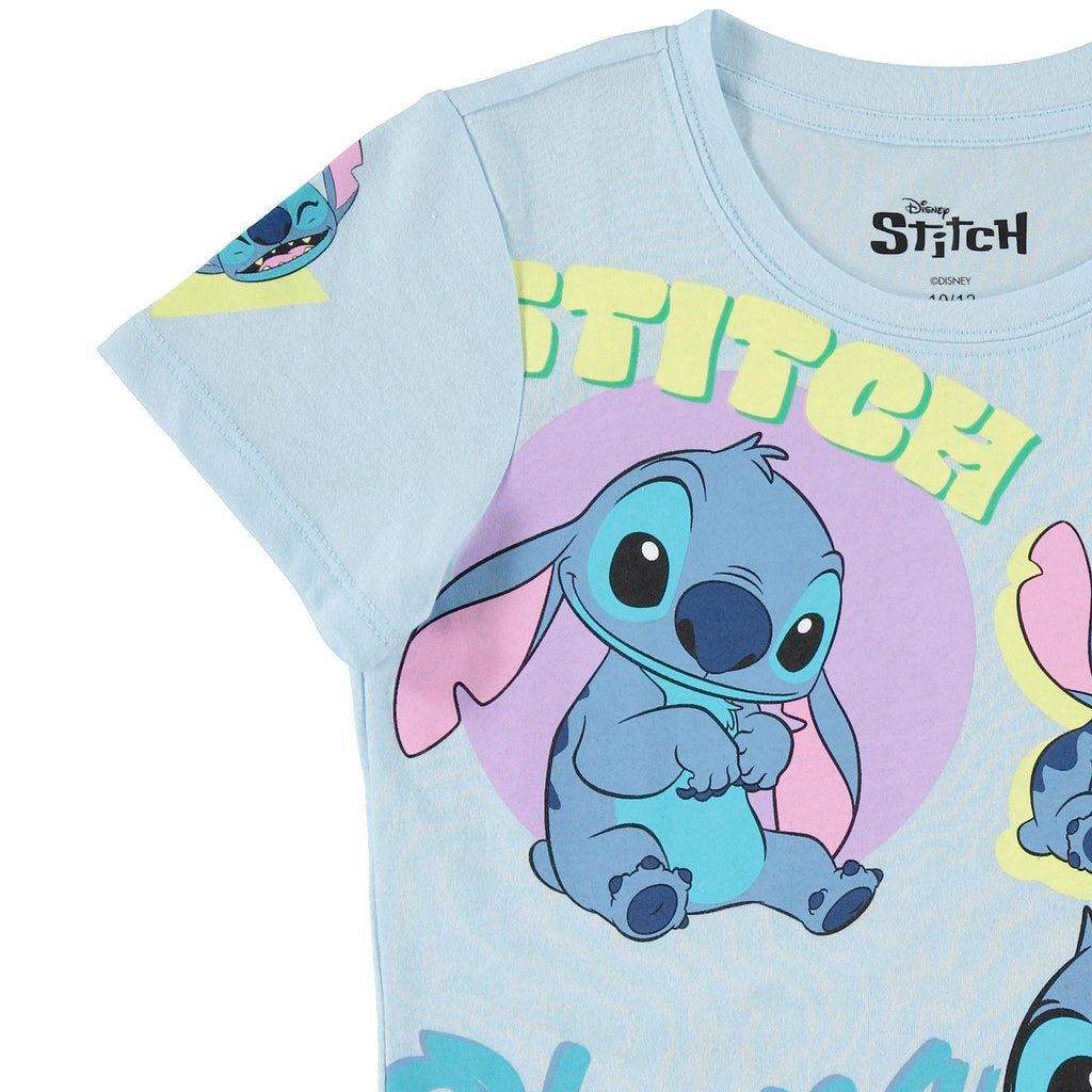 Disney Lilo and Stitch Girls Short Sleeve T-Shirt- Stitch Girls Tee Sizes 4-16