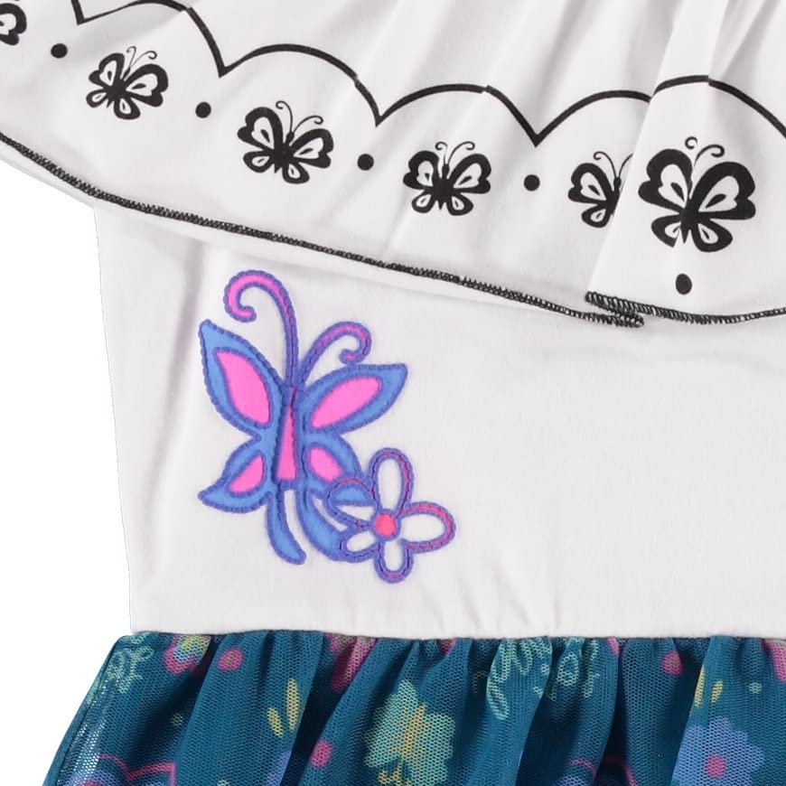 DISNEY Girls Lavender Tutu Flower Dress - Encanto Inspired Isabela Costume Dress Lilac- Sizes XS-XL
