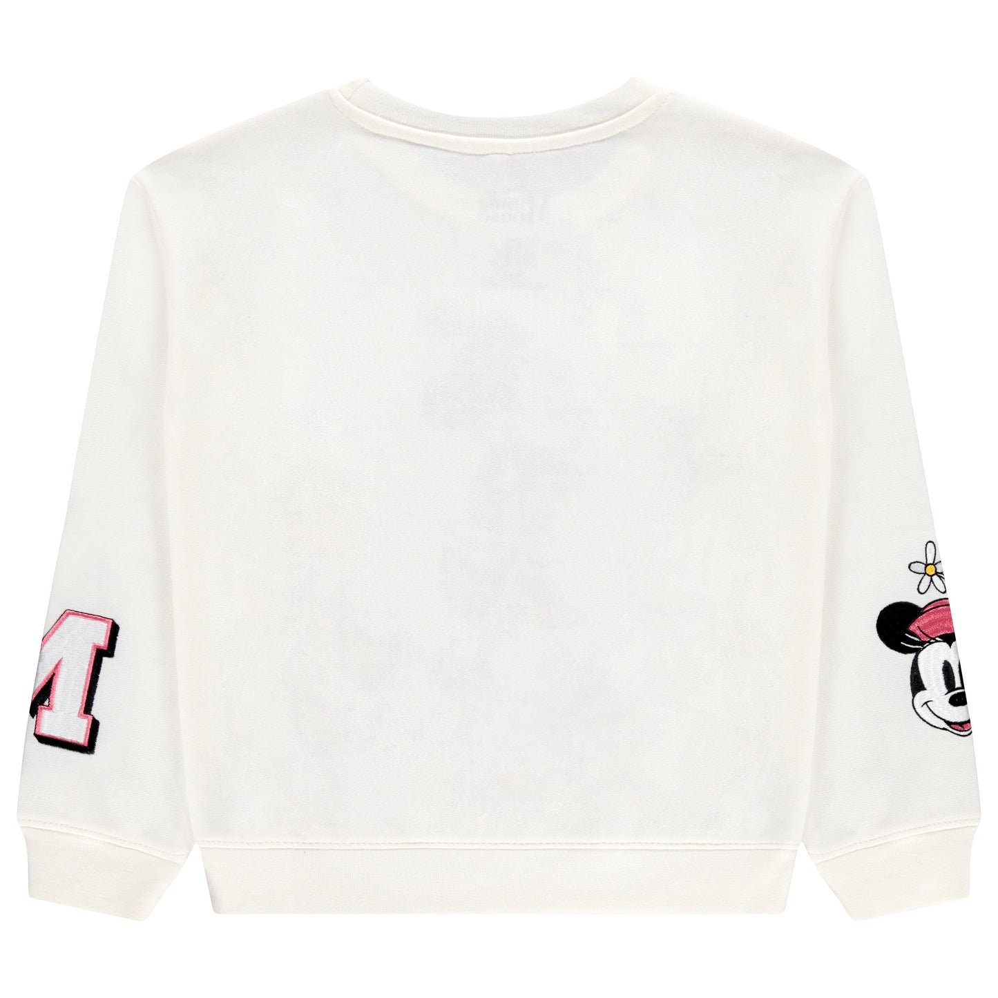 Minnie Mouse Girls Sweatshirt -Jumbo Print and Embroidery Minnie Mouse Sweater- Sizes 4-16