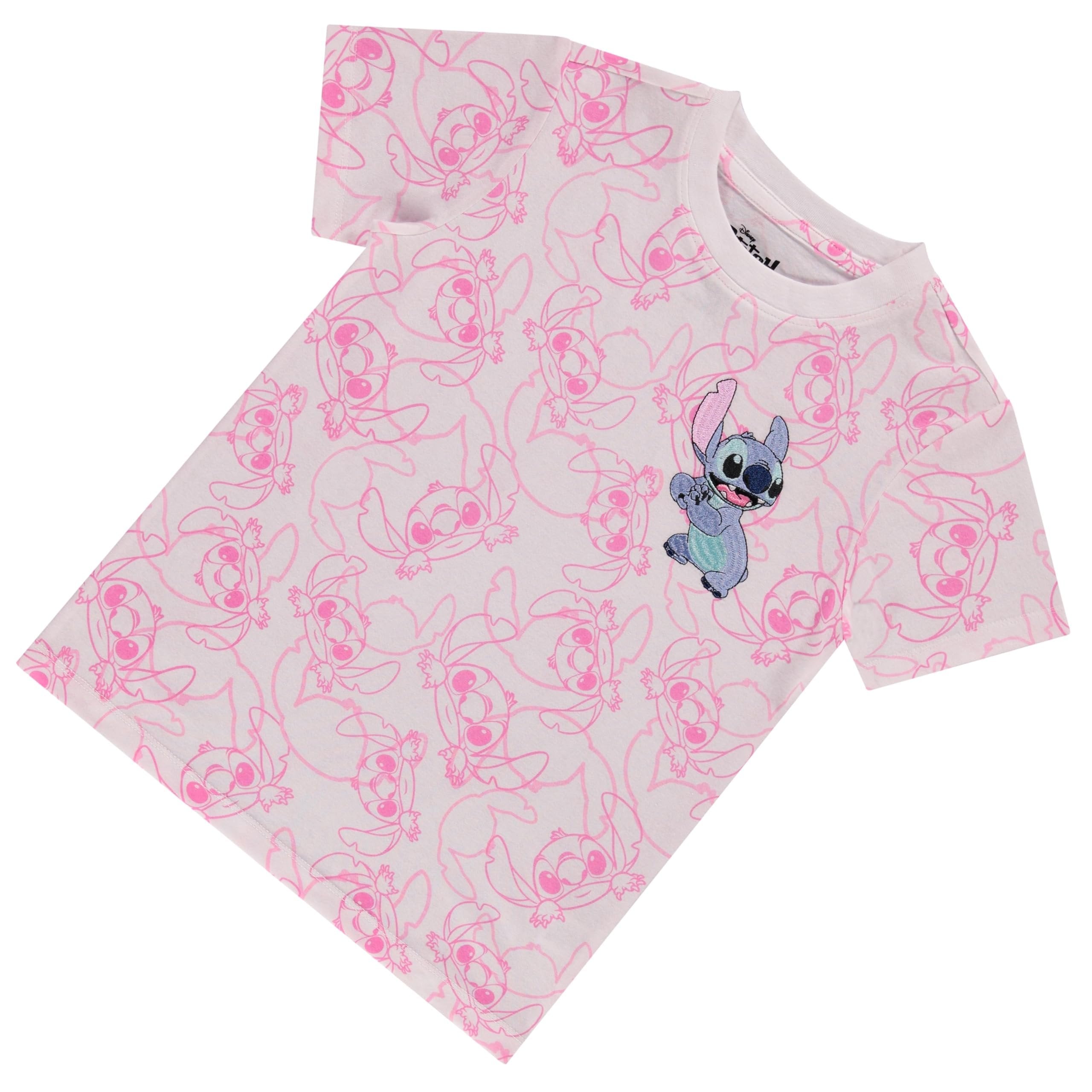 Disney Lilo and Stitch Girls Short Sleeve T-Shirt- Stitch Girls Tee Sizes 4-16