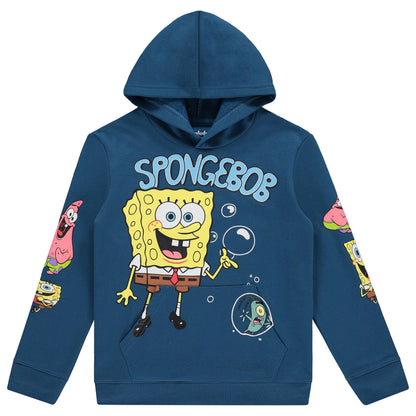 SpongeBob SquarePants Boys Pullover Hoodie - Little and Big Boys Sizes 4-20 Blue