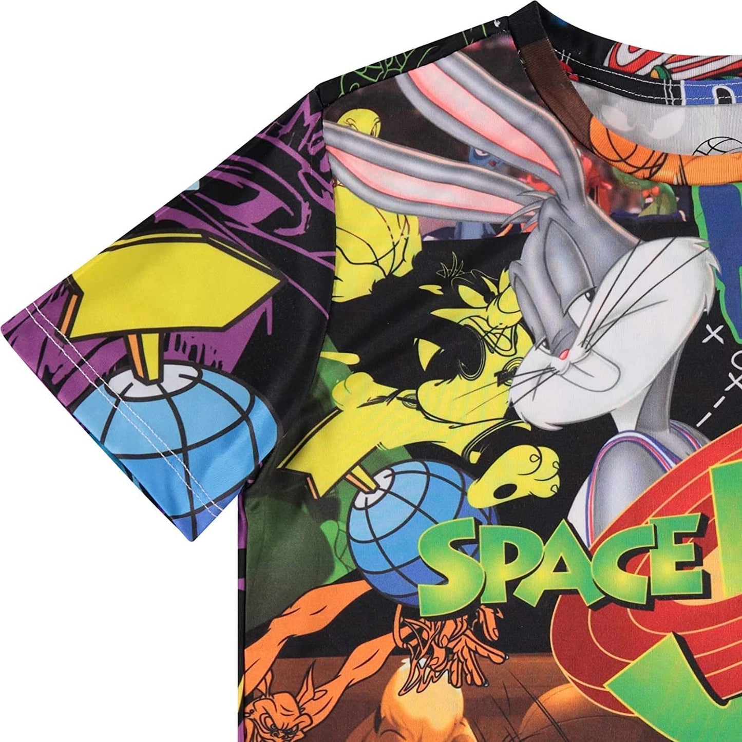 Space Jam A New Legacy Boys Short Sleeve T-Shirt- Looney Tunes Tune Squad Bugs Bunny Group T-Shirt