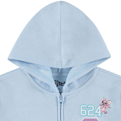 DISNEY Girls Lilo & Stitch Zip Up Hoodie - Little and Big Girls Sizes 4-16