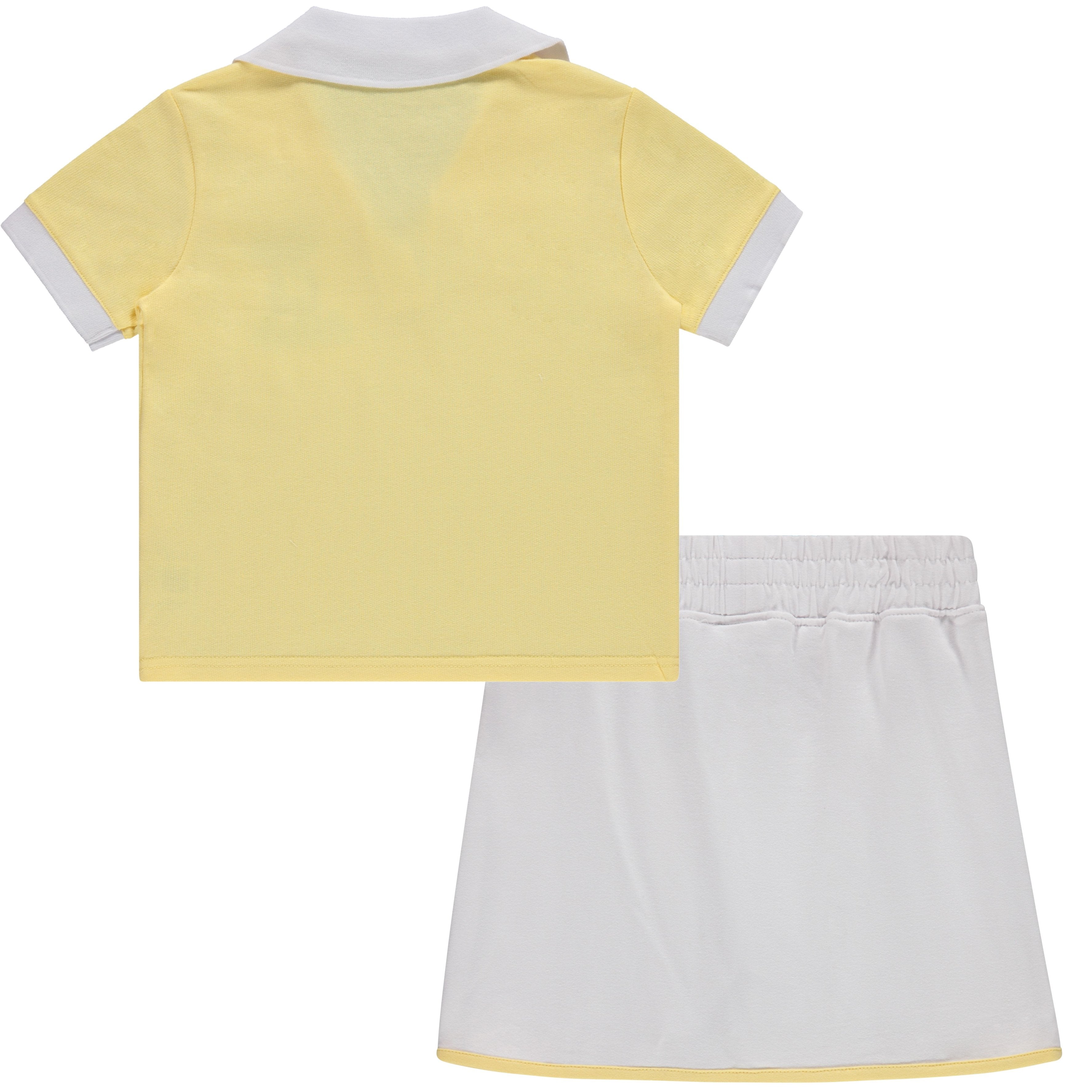 Disney Girls Lilo and Stitch Embroidered Terry Polo Shirt and Skort - Little and Big Girls Sizes 4-16