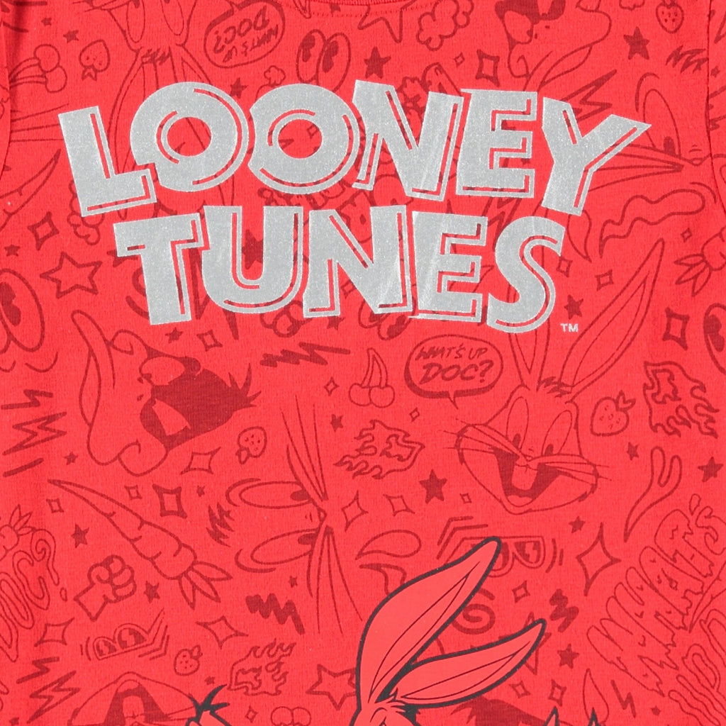 Looney Tunes Boys Short Sleeve T-Shirt - All Over Print T-Shirt Bugs Bunny, Taz, Daffy Duck and Friends