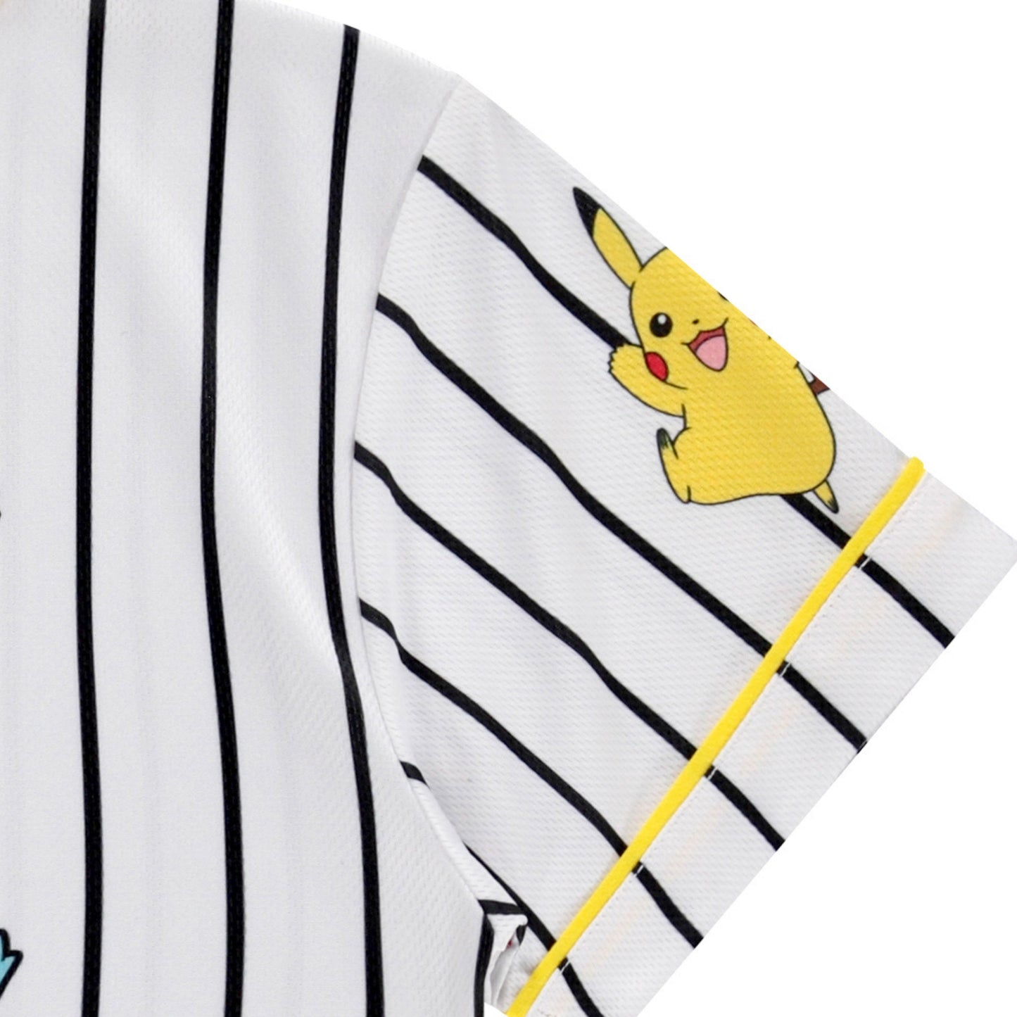 Boys Pokémon Baseball Jersey Shirt - Featuring Pikachu, Charizard, Squirtle and Bulbasaur- Little and Big Boys Sizes XS-XL White