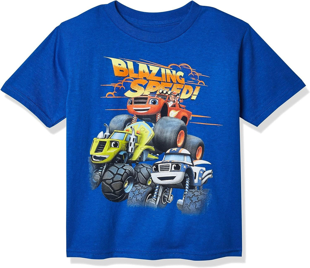 Nickelodeon Boys' Toddler Blaze & Group Short Sleeve Tee