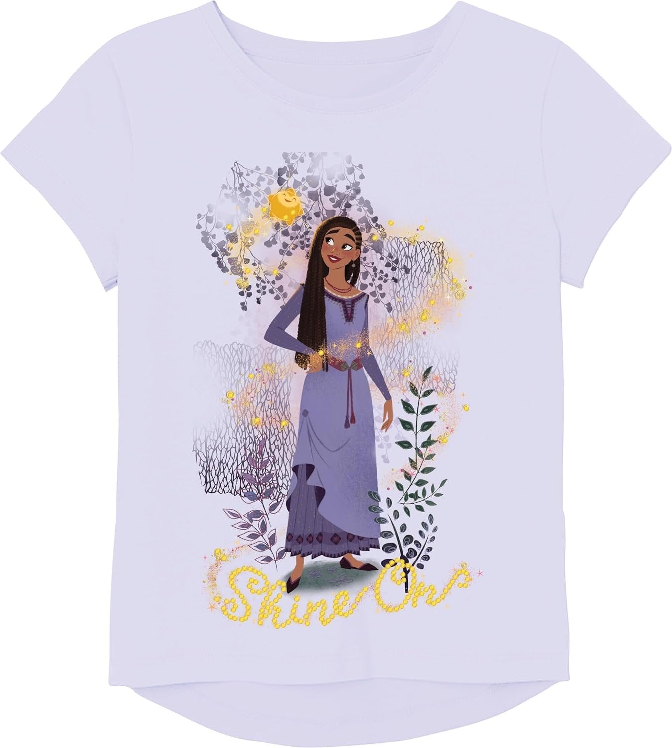 Disney Girls Wish Movie Asha Star & Valentino Short Sleeve T-Shirt - Sizes 2-16