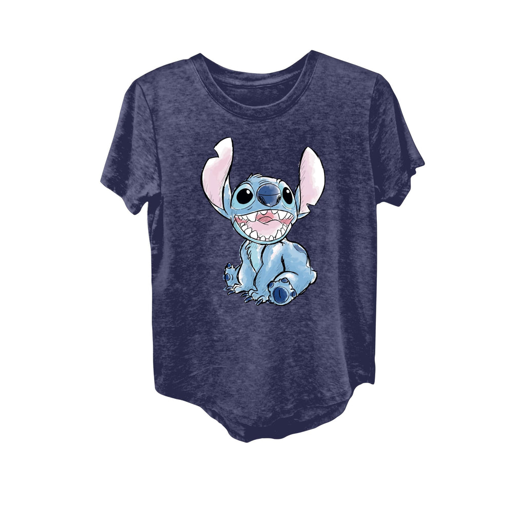 Disney Junior Lilo and Stitch Short Sleeve T-Shirt- Junior Ladies Sizes XS-3XL
