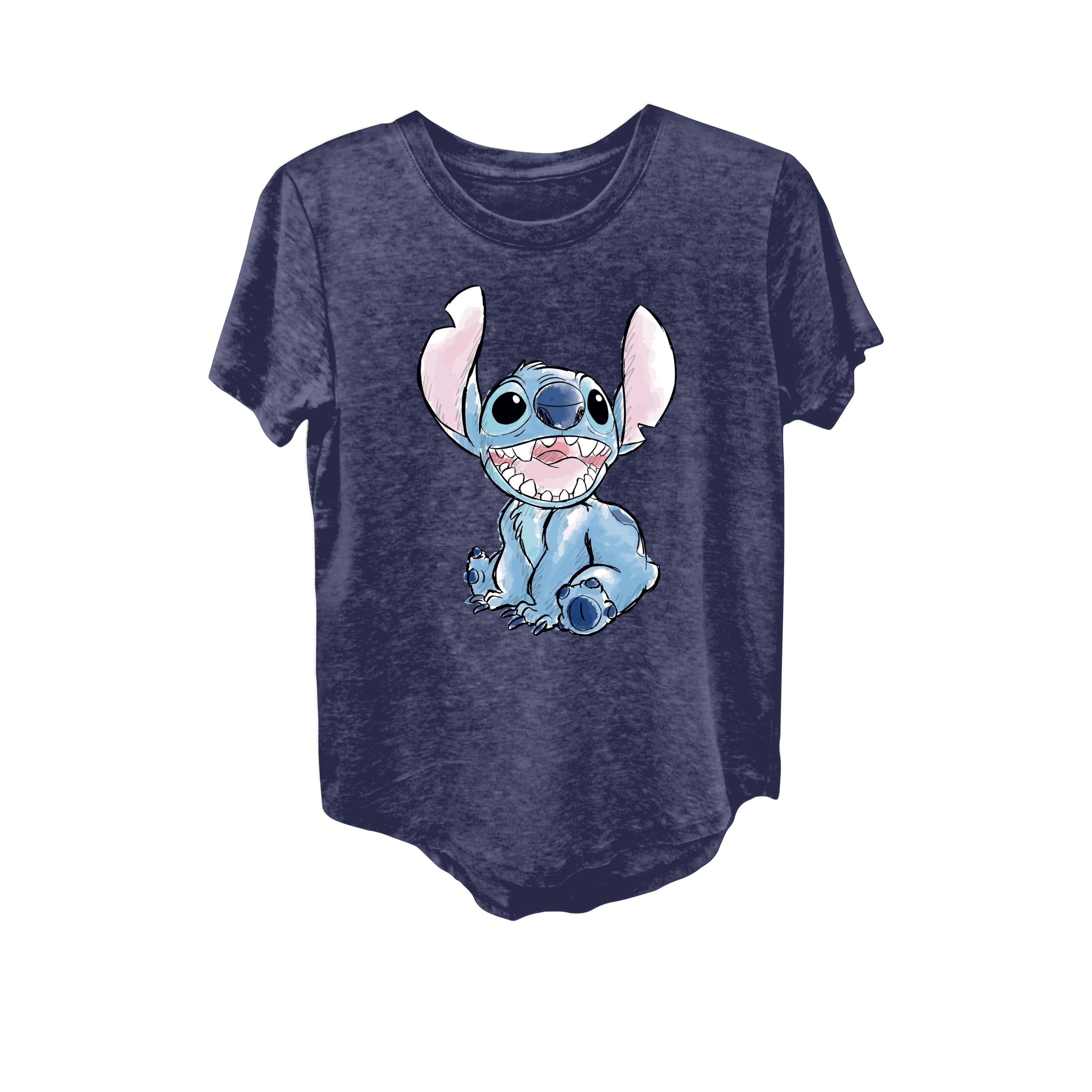 Disney Junior Lilo and Stitch Short Sleeve T-Shirt- Junior Ladies Sizes XS-3XL