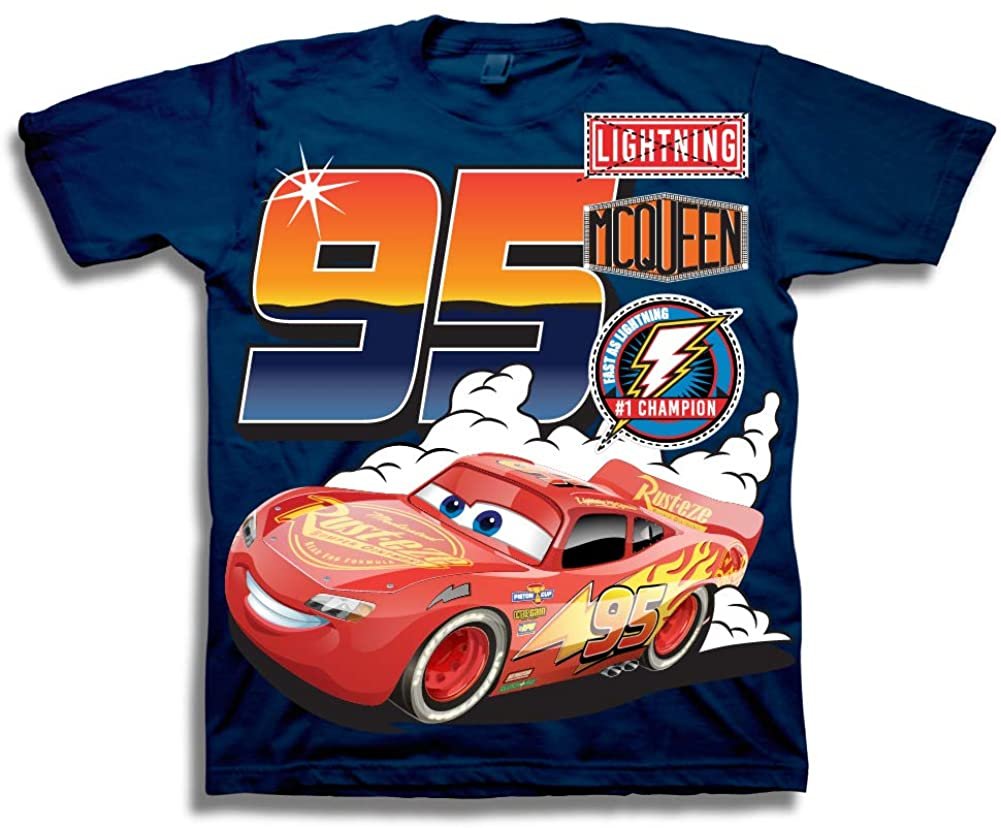 Disney Boys Cars Lightning McQueen Shirt - 3 Pack Lightning McQueen Tees