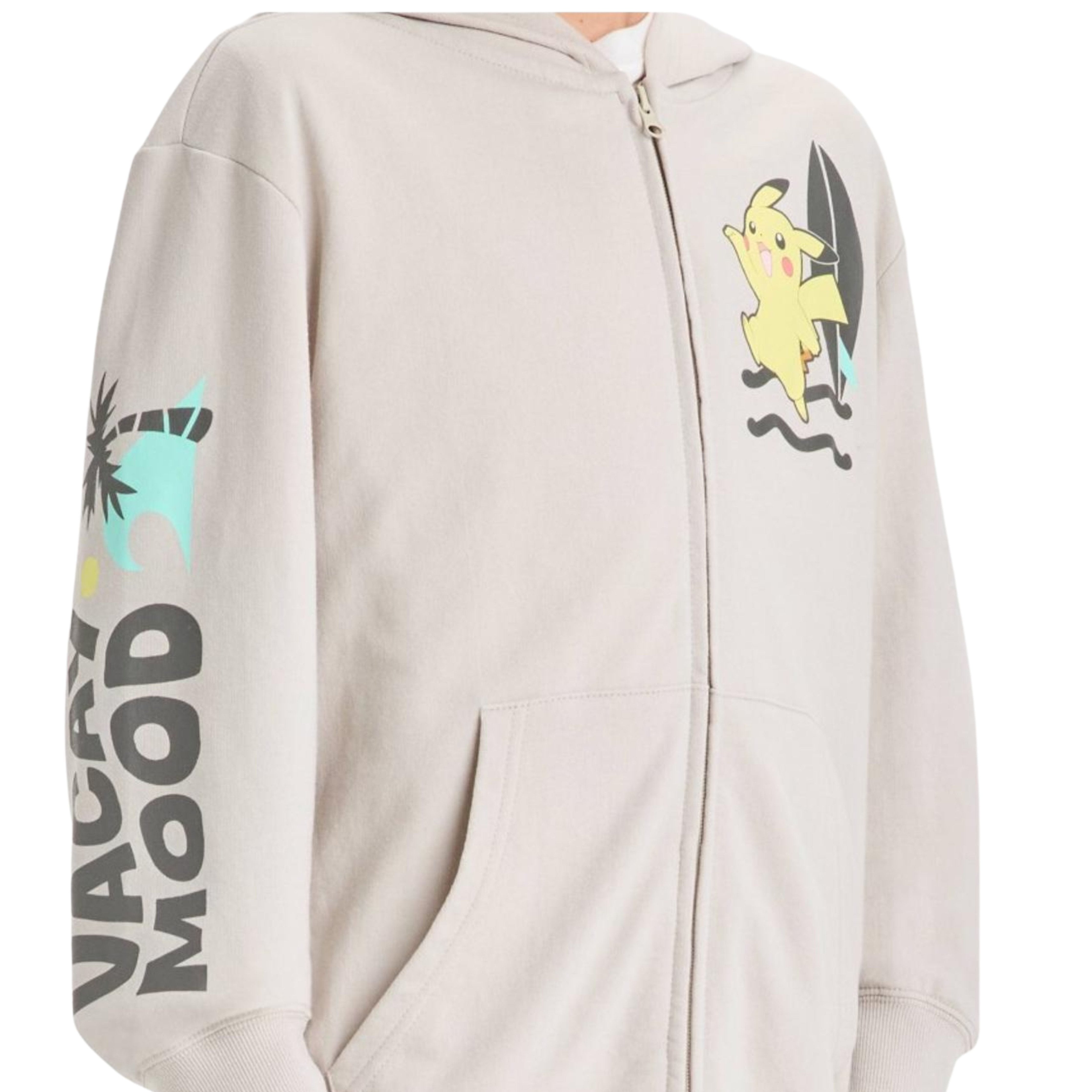 Pokemon Boys Pikachu Zip-Up Fleece Hoodie- Pokemon for Little and Big Boys Sizes XS-XL