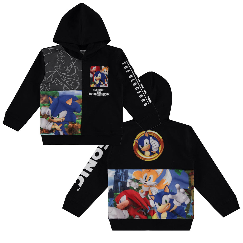 Boys Sonic The Hedgehog Pullover Hoodie- Sonic, Tails, Shadow and Knuckles Sizes 4-7