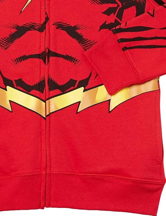 DC Comics Little Flash Cosplay Zip-up Hoodie with Cape-Dc-Boys 4-20