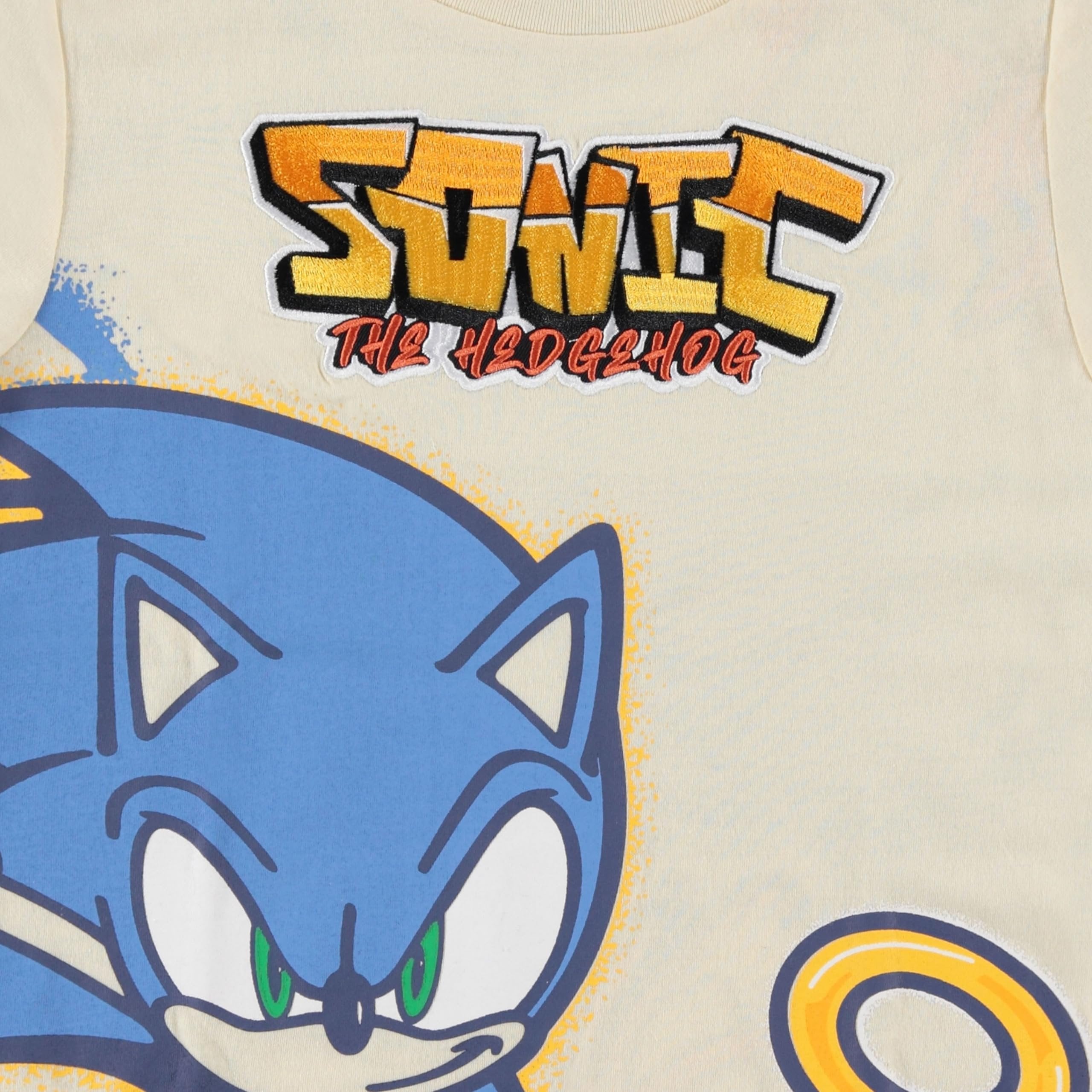 Boys Sonic the Hedgehog T-Shirt Sega Graphic Short Sleeve Crewneck Tee Little Big Boys