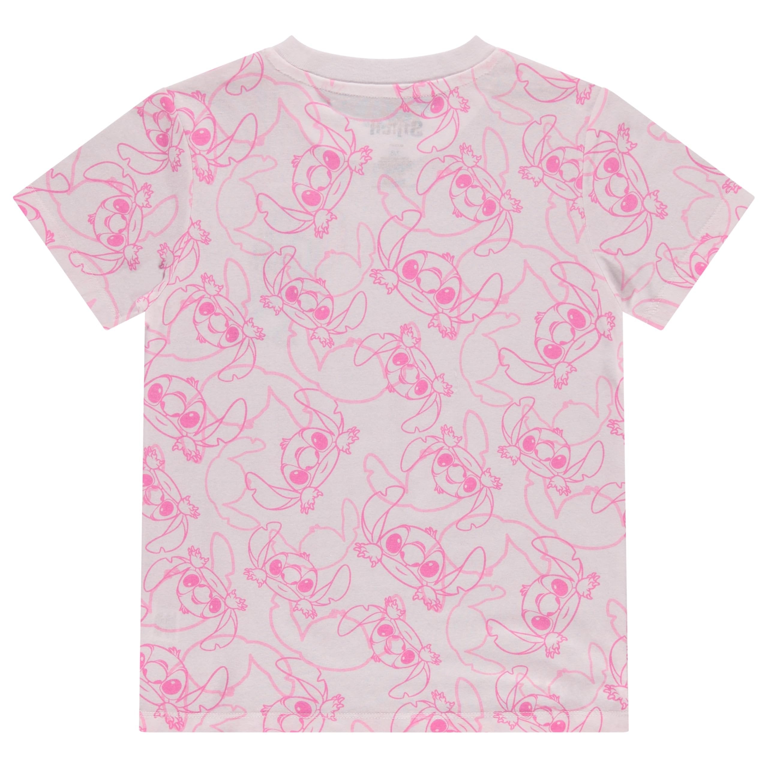 Disney Lilo and Stitch Girls Short Sleeve T-Shirt- Stitch Girls Tee Sizes 4-16