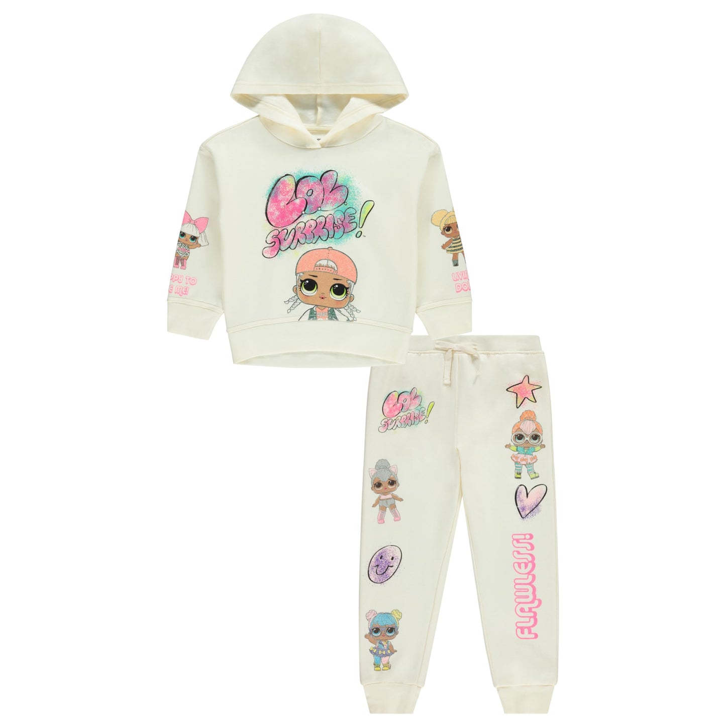 L.O.L. Surprise! Girls Pullover Hoodie and Jogger Clothing Set - Sizes 4-16