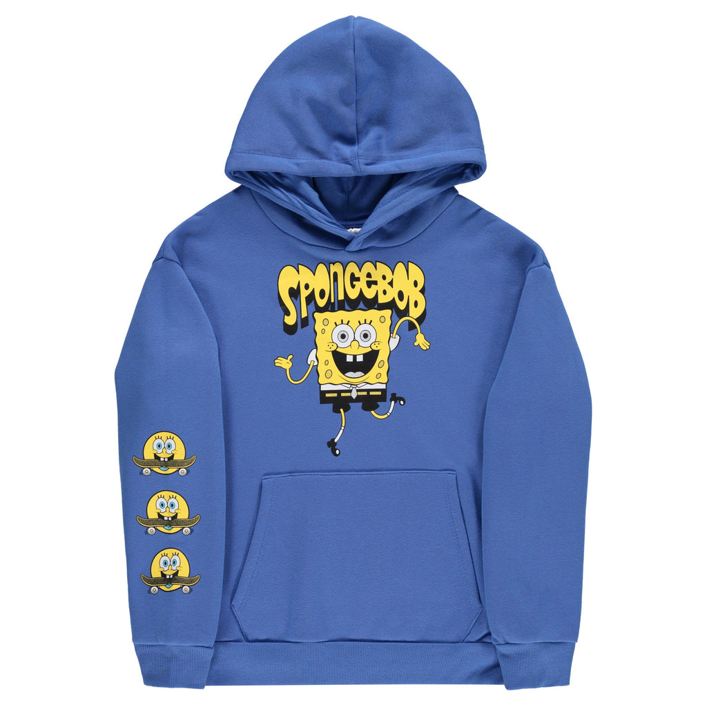 SpongeBob SquarePants Boys Pullover Hoodie - Little and Big Boys Sizes 4-20 Blue