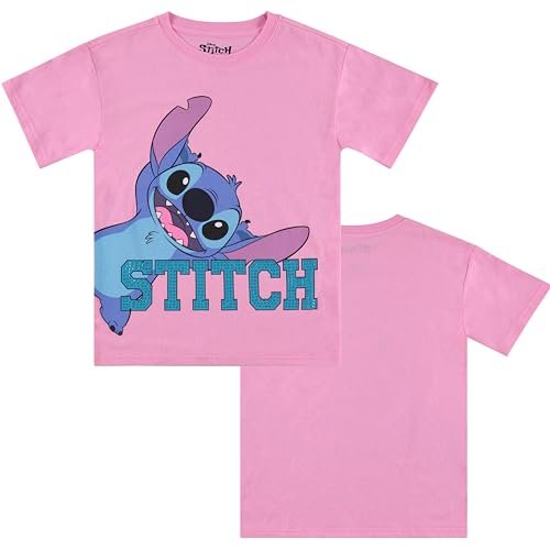 Disney Lilo and Stitch Girls Short Sleeve T-Shirt- Stitch Girls Tee Sizes 4-16