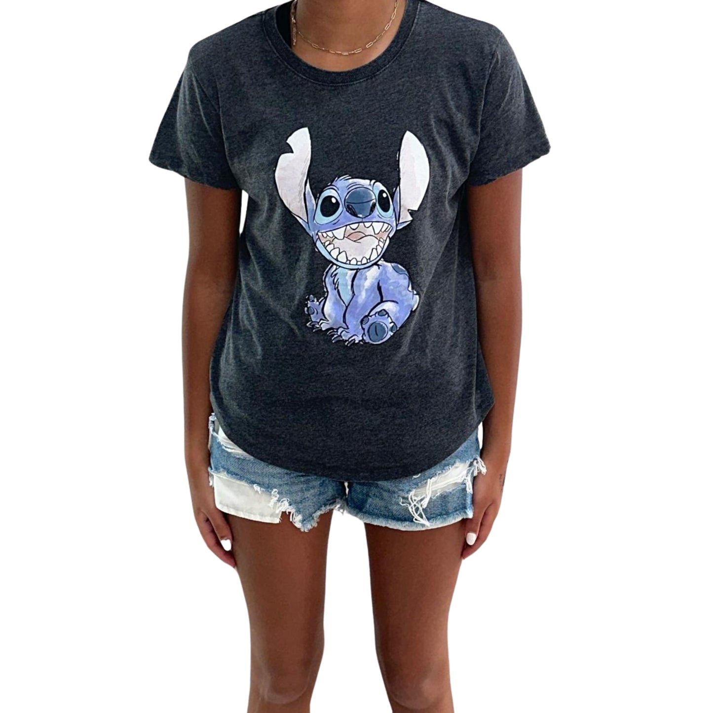 Disney Junior Lilo and Stitch Short Sleeve T-Shirt- Junior Ladies Sizes XS-3XL
