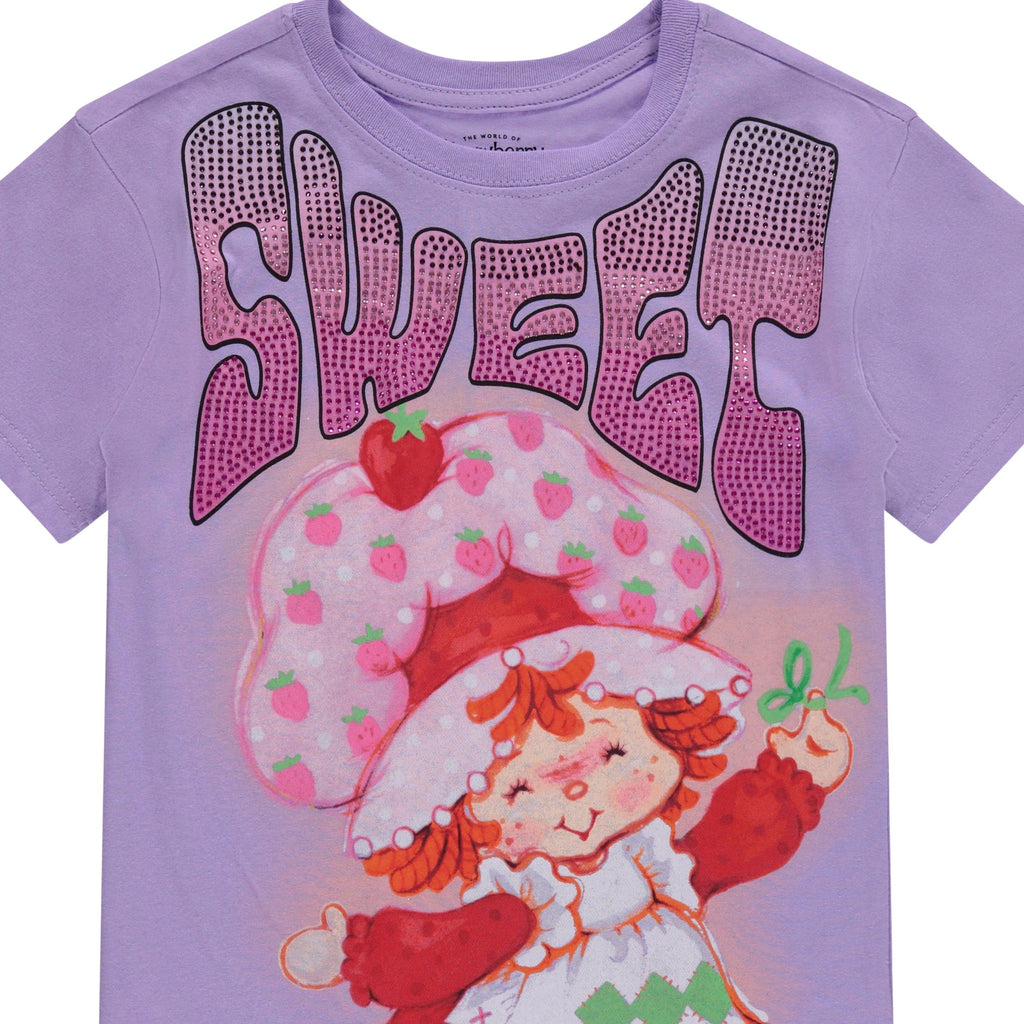 Strawberry Shortcake Girls Biker Shorts and T-Shirt Clothing Set- Little and Big Girls Sizes 4-16