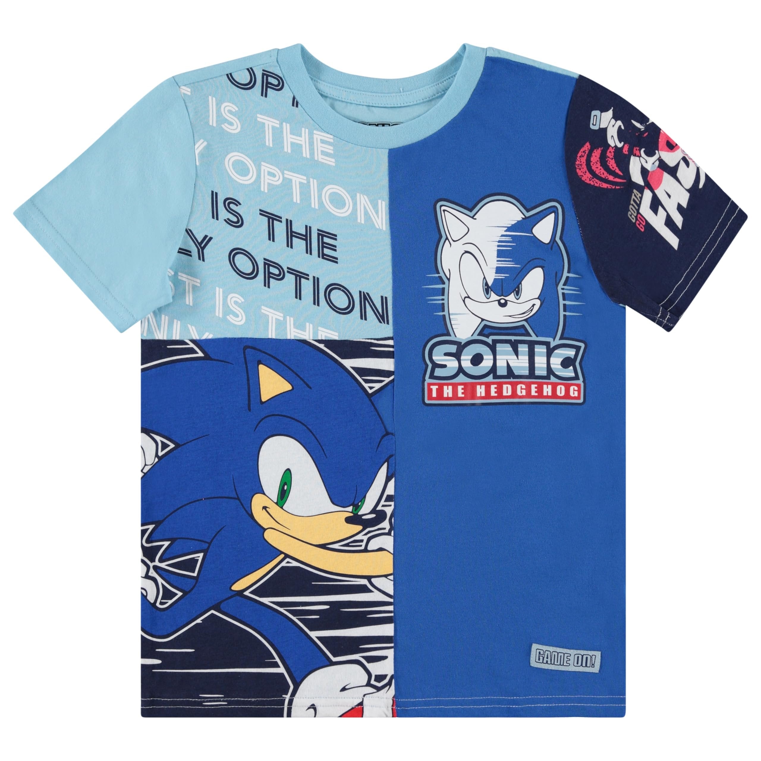 Boys Sonic the Hedgehog T-Shirt Sega Graphic Short Sleeve Crewneck Tee Little Big Boys