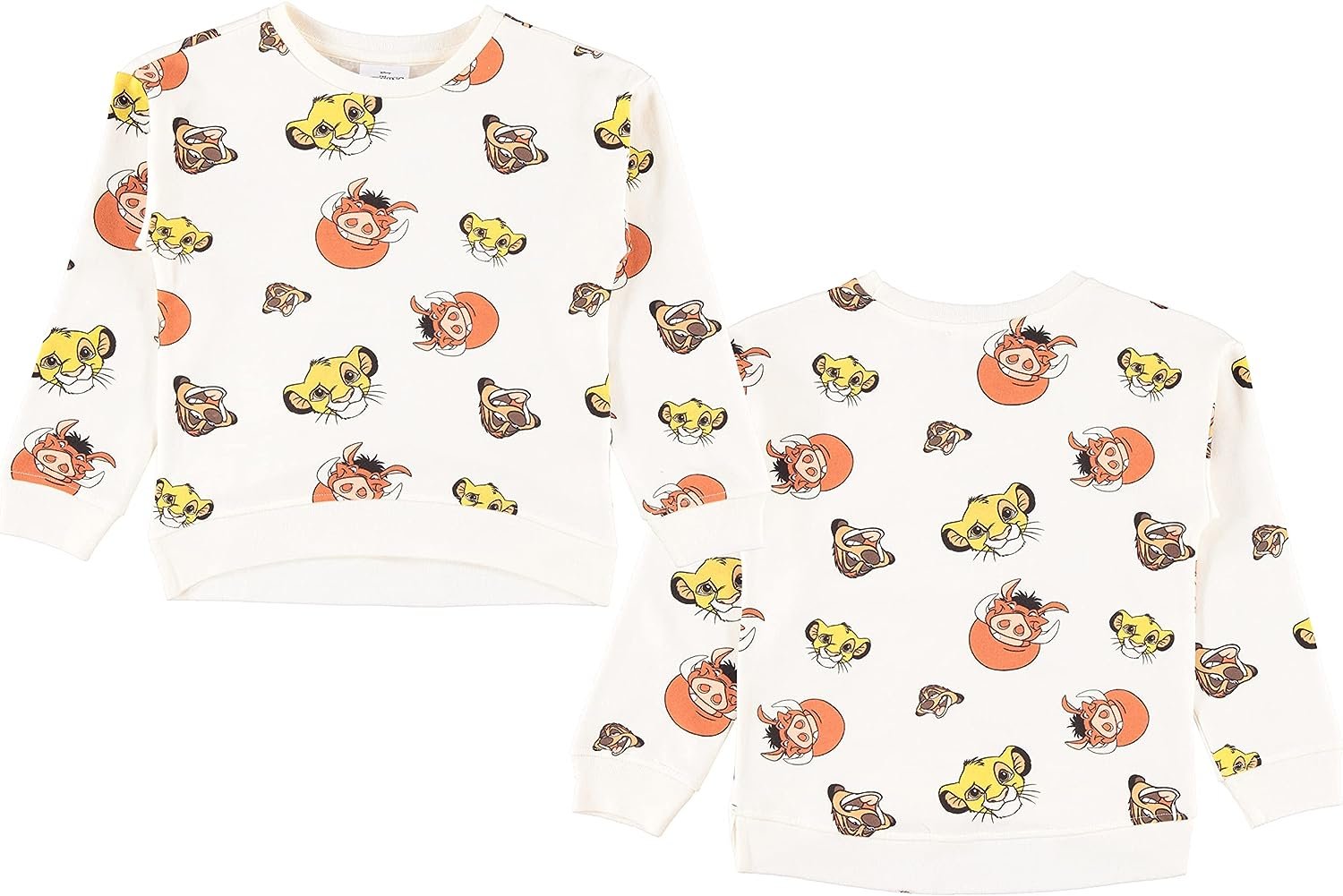 Disney girls Minnie Mouse, Lion King Girls Fleece Sweatshirt and T-shirt 2 Piece Bundle Outfit Set