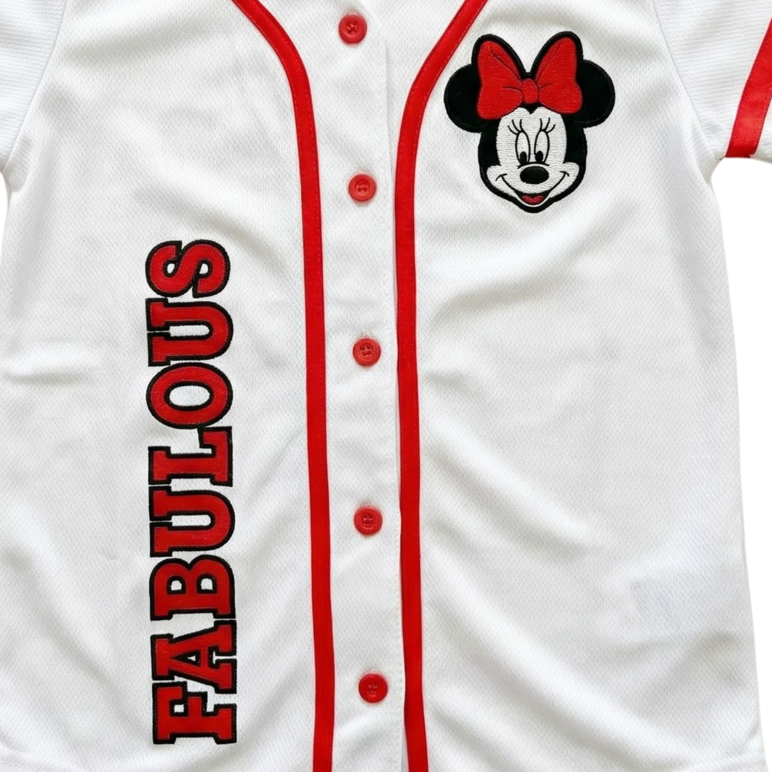Disney Girls Minnie Mouse Baseball Jersey T-Shirt - Girls Sizes 4-16