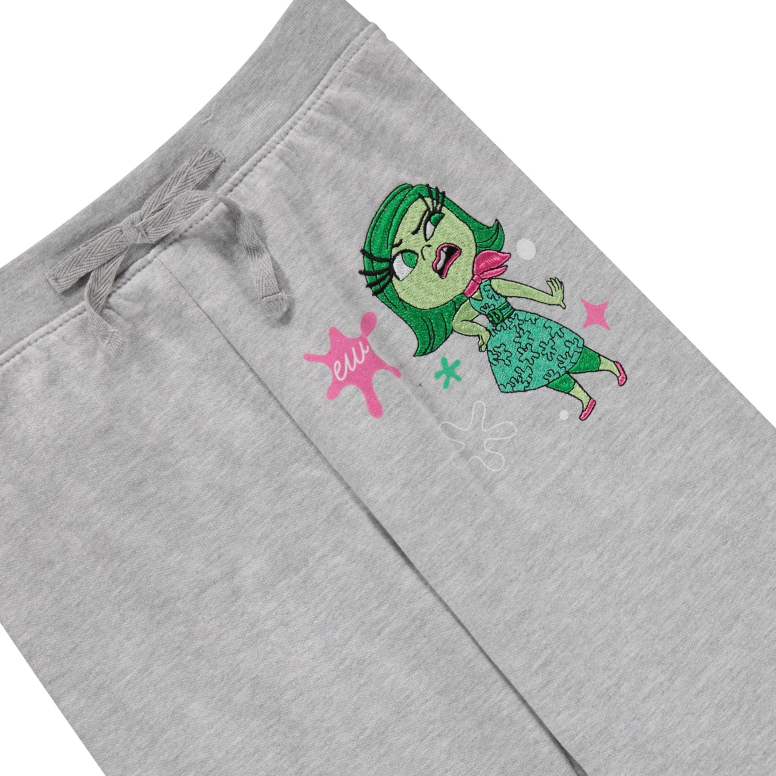 Disney Movie Inside Out Girls Jogger Sweatpants Emotions in Motion, Little and Big Girls Sizes 4-16