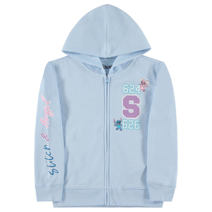DISNEY Girls Lilo & Stitch Zip Up Hoodie - Little and Big Girls Sizes 4-16