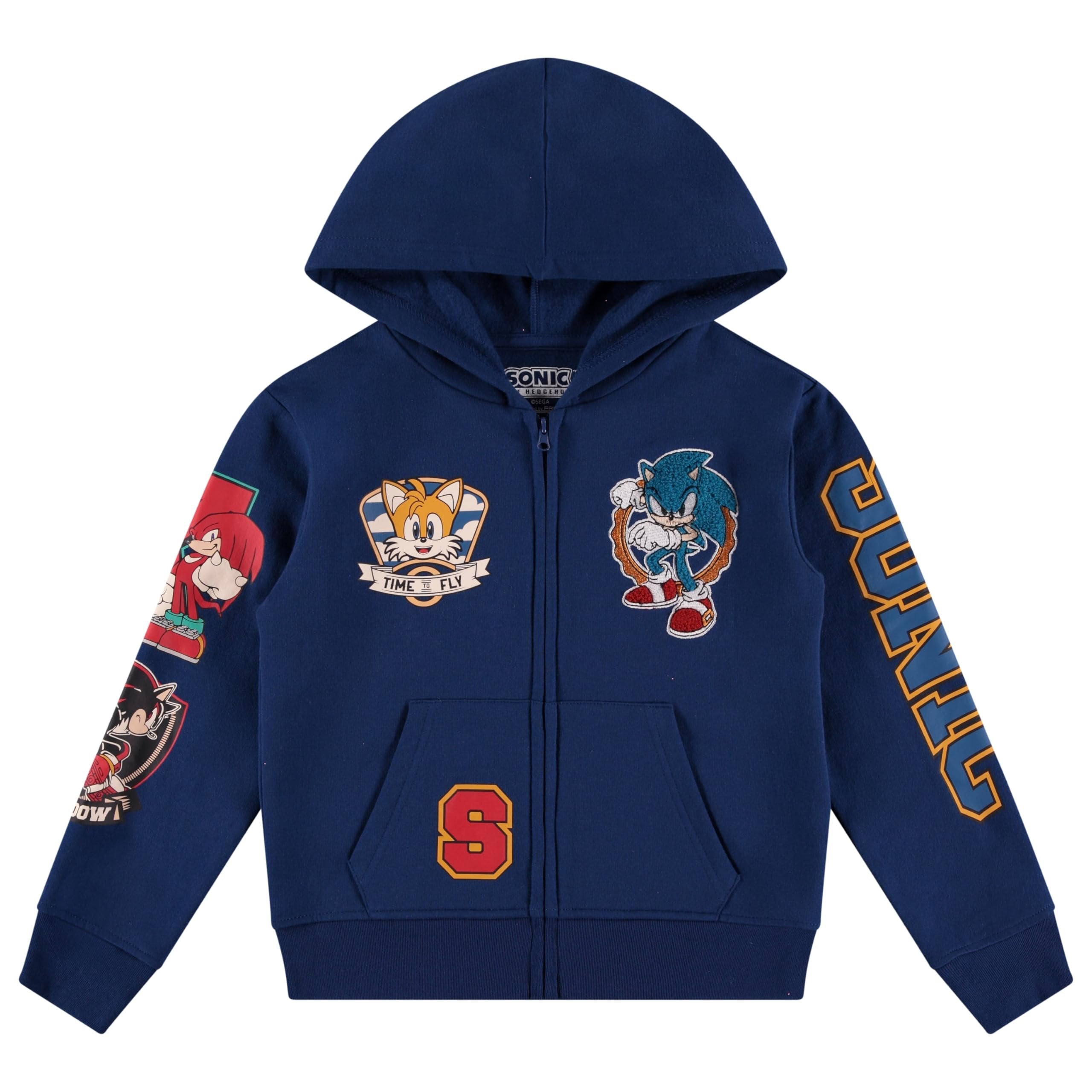 Sonic The Hedgehog Boys Graphic Hoodie and Jogger Pants 2-Piece Outfit Set- Sizes 4-20