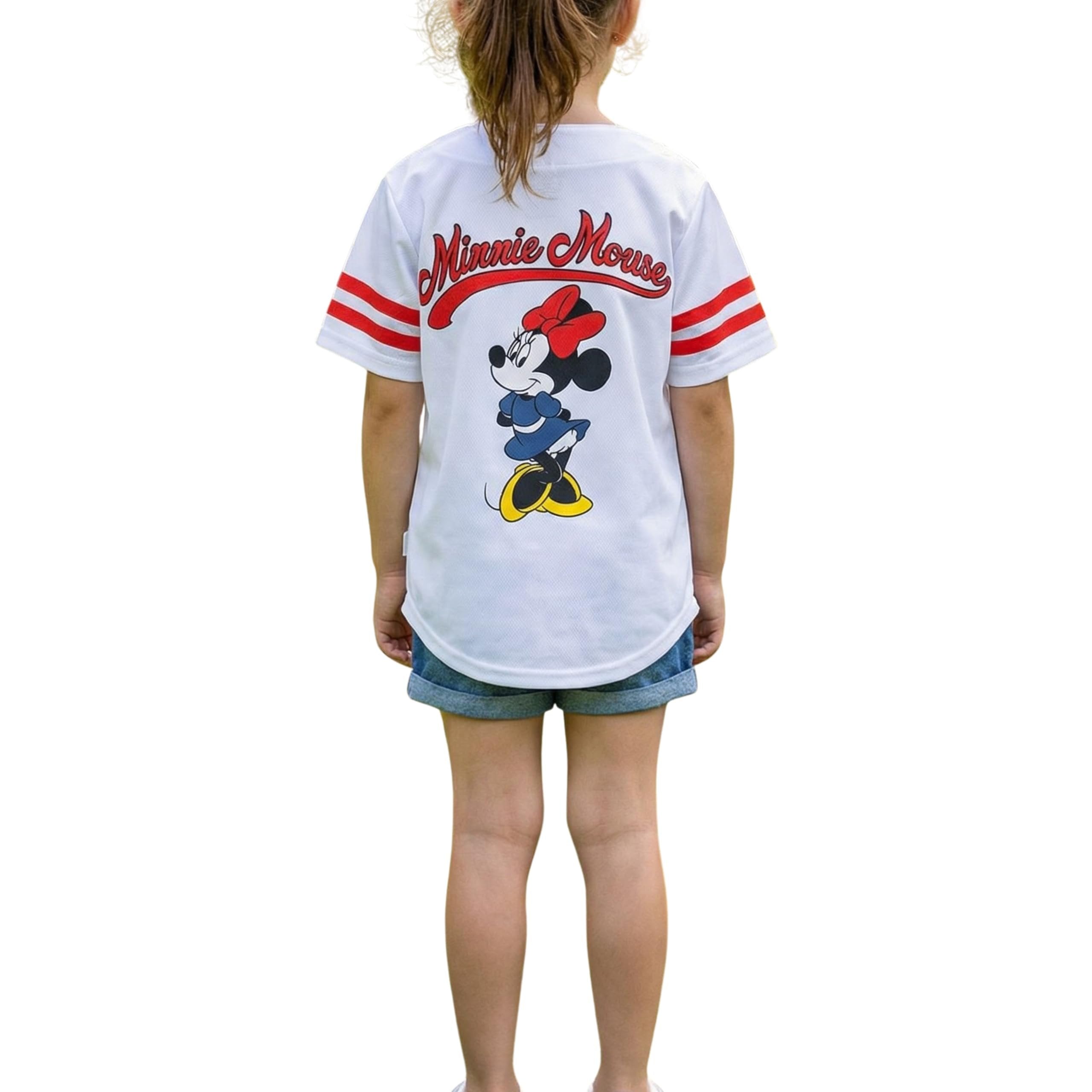 Disney Girls Minnie Mouse Baseball Jersey T-Shirt - Girls Sizes 4-16