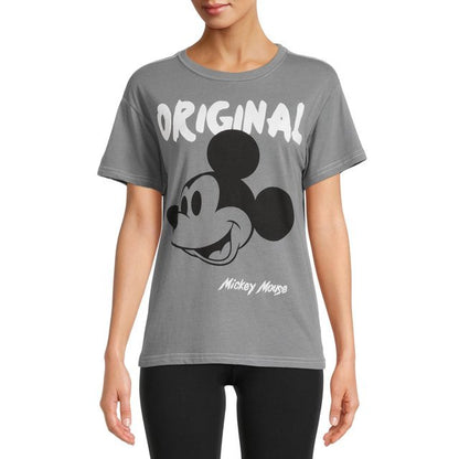 DISNEY Junior's Mickey Mouse Original Short Sleeve T-Shirt - Junior Ladies Sizes XS-3XL