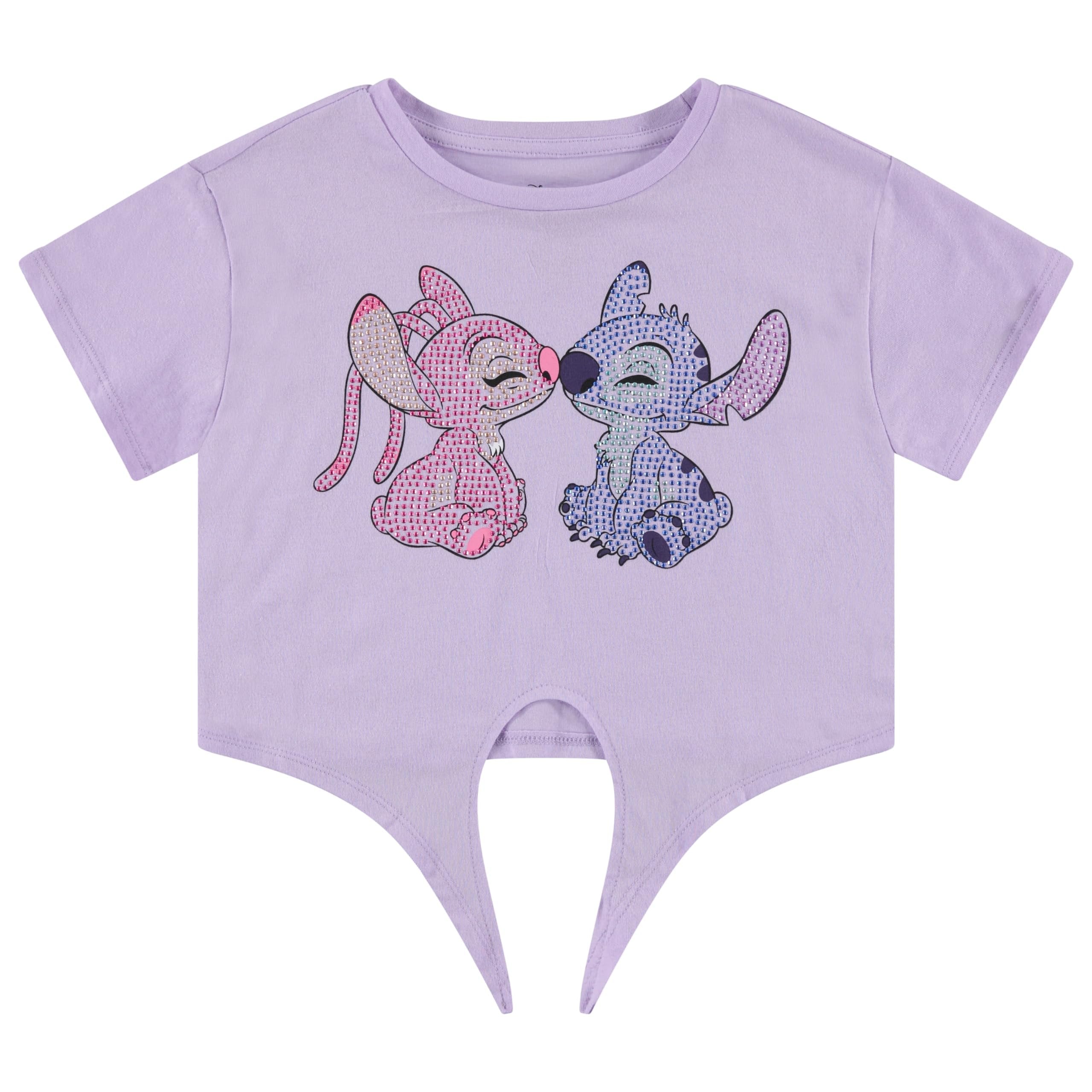 Disney Lilo and Stitch Girls Short Sleeve T-Shirt- Stitch Girls Tee Sizes 4-16