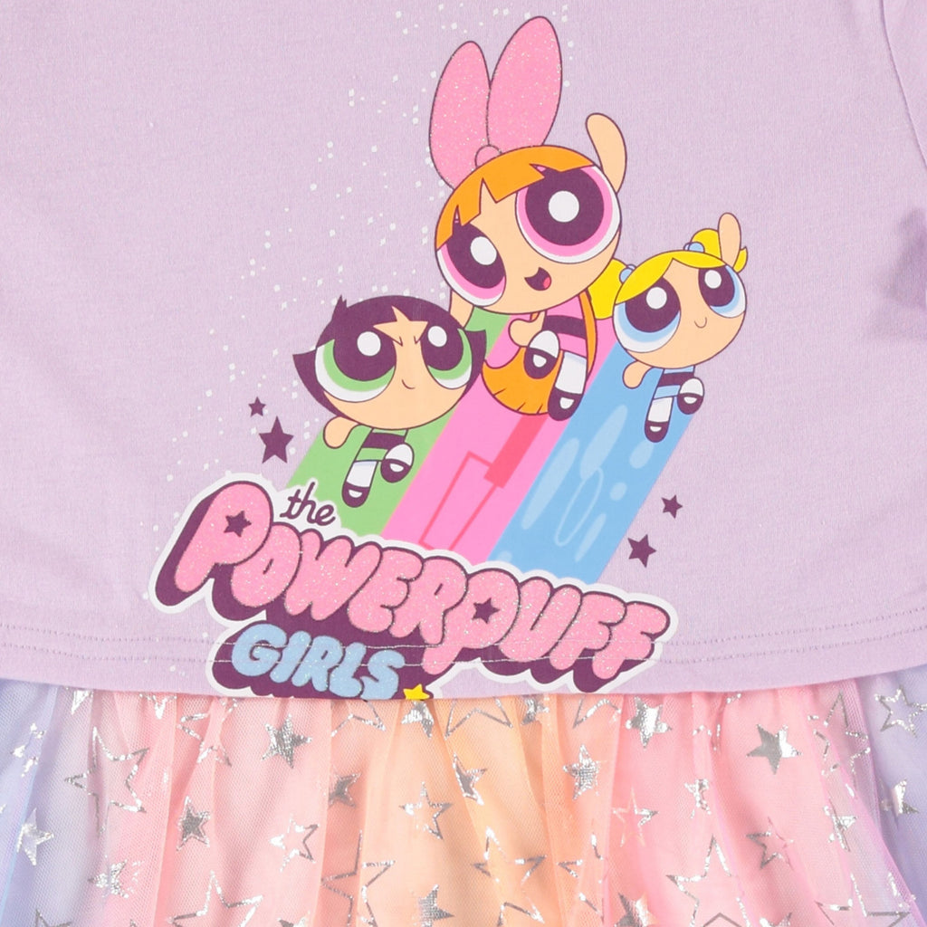 Powerpuff Girls Dress with Tulle Skirt- Powerpuff Tutu Dress - Sizes XS-XL (4-16)