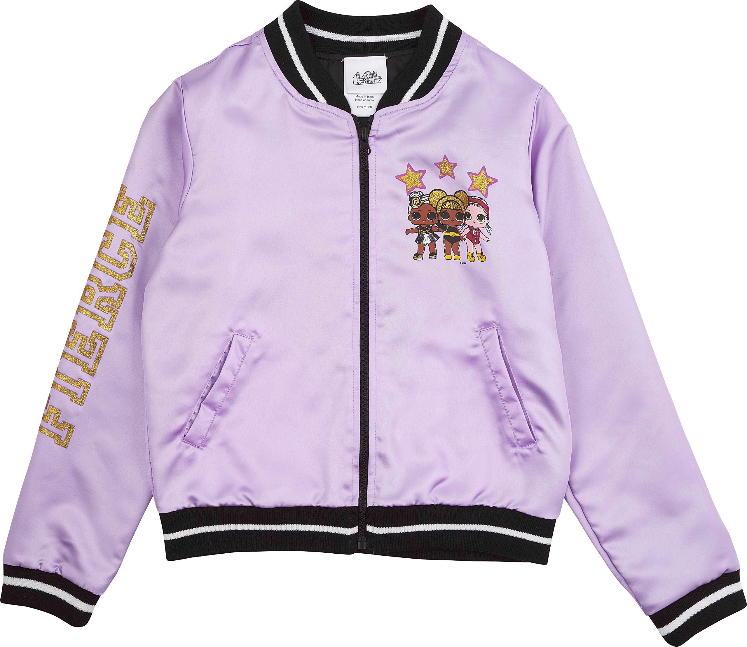 L.O.L. Surprise! Jacket for Girls Sizes 4-16 - Fierce Girls' Bomber LOL Jacket