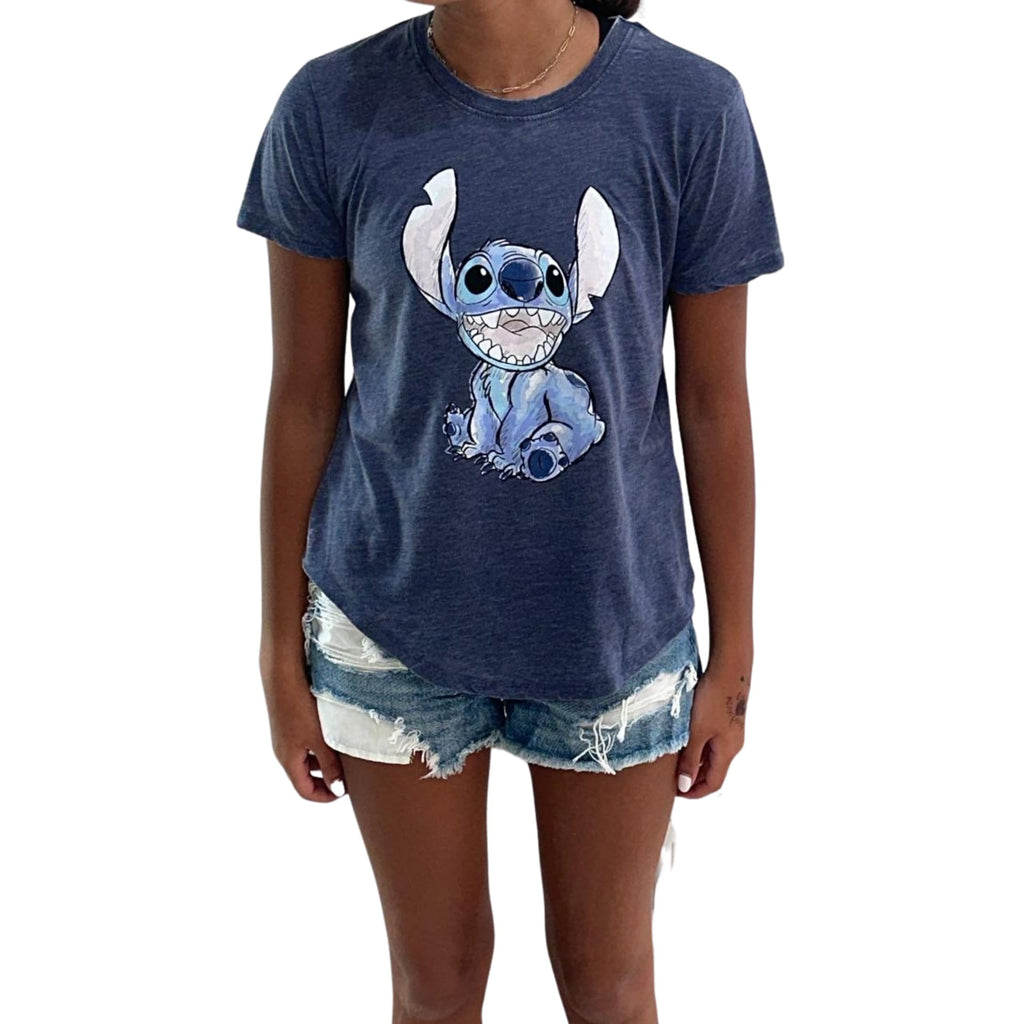 Disney Junior Lilo and Stitch Short Sleeve T-Shirt- Junior Ladies Sizes XS-3XL