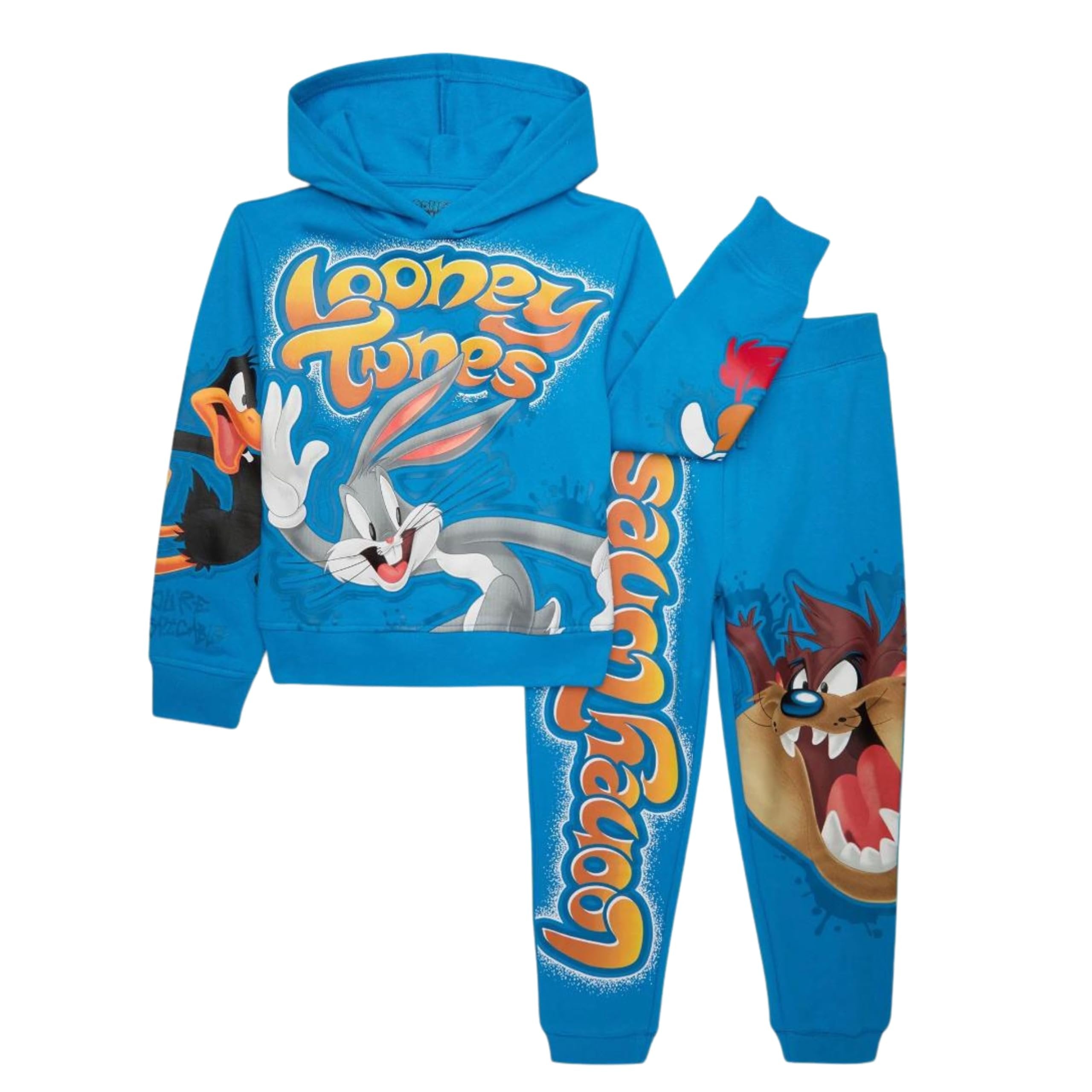 LOONEY TUNES Boys Hoodie and Jogger Pants 2-Piece Outfit Set- Boys Sizes 4-16