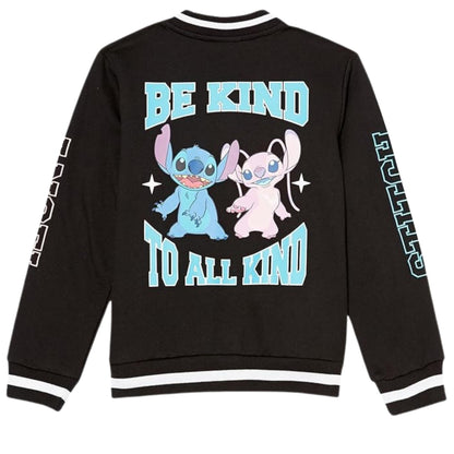 Disney Lilo,Stitch and Angel Varsity Bomber Jacket - Little and Big Girl Sizes 4-16