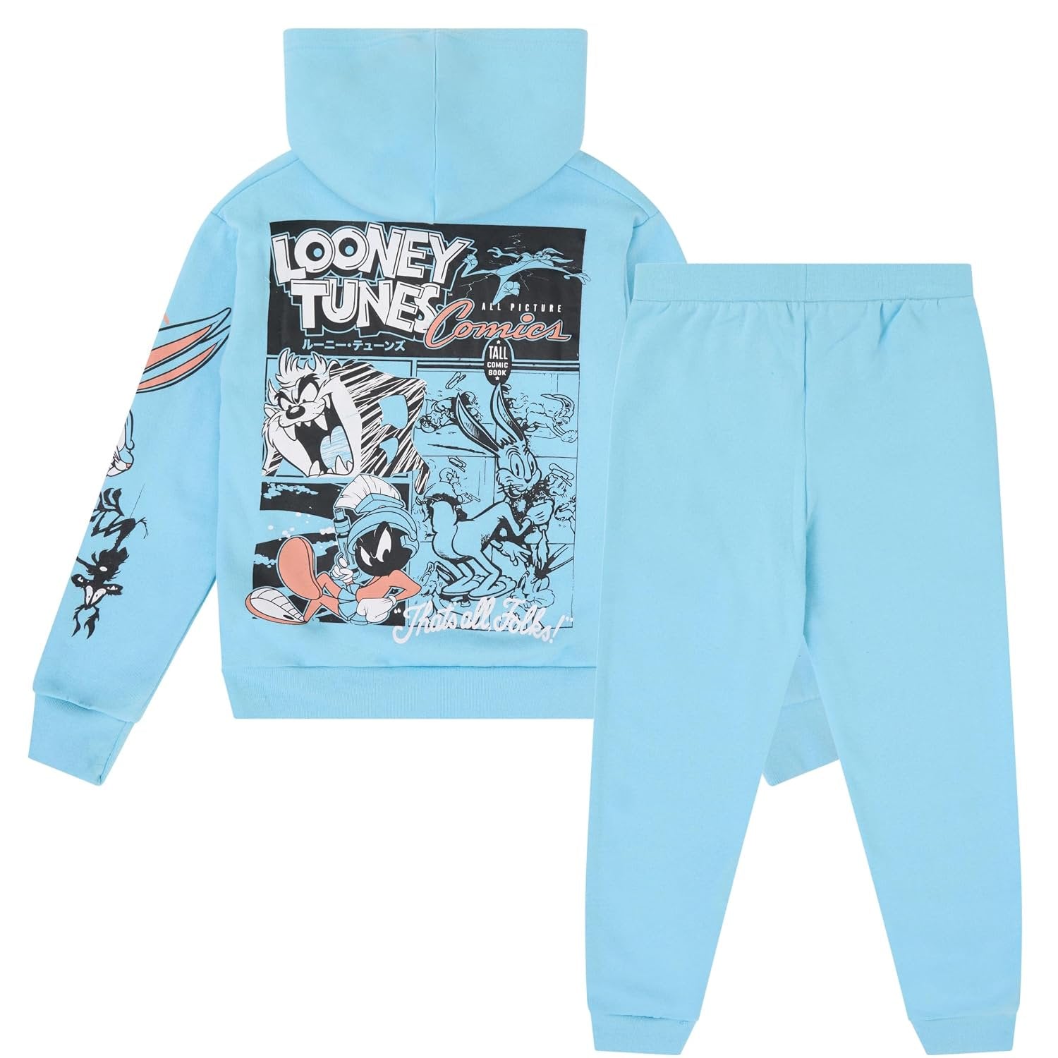 LOONEY TUNES Boys Hoodie and Jogger Pants 2-Piece Outfit Set- Boys Sizes 4-16